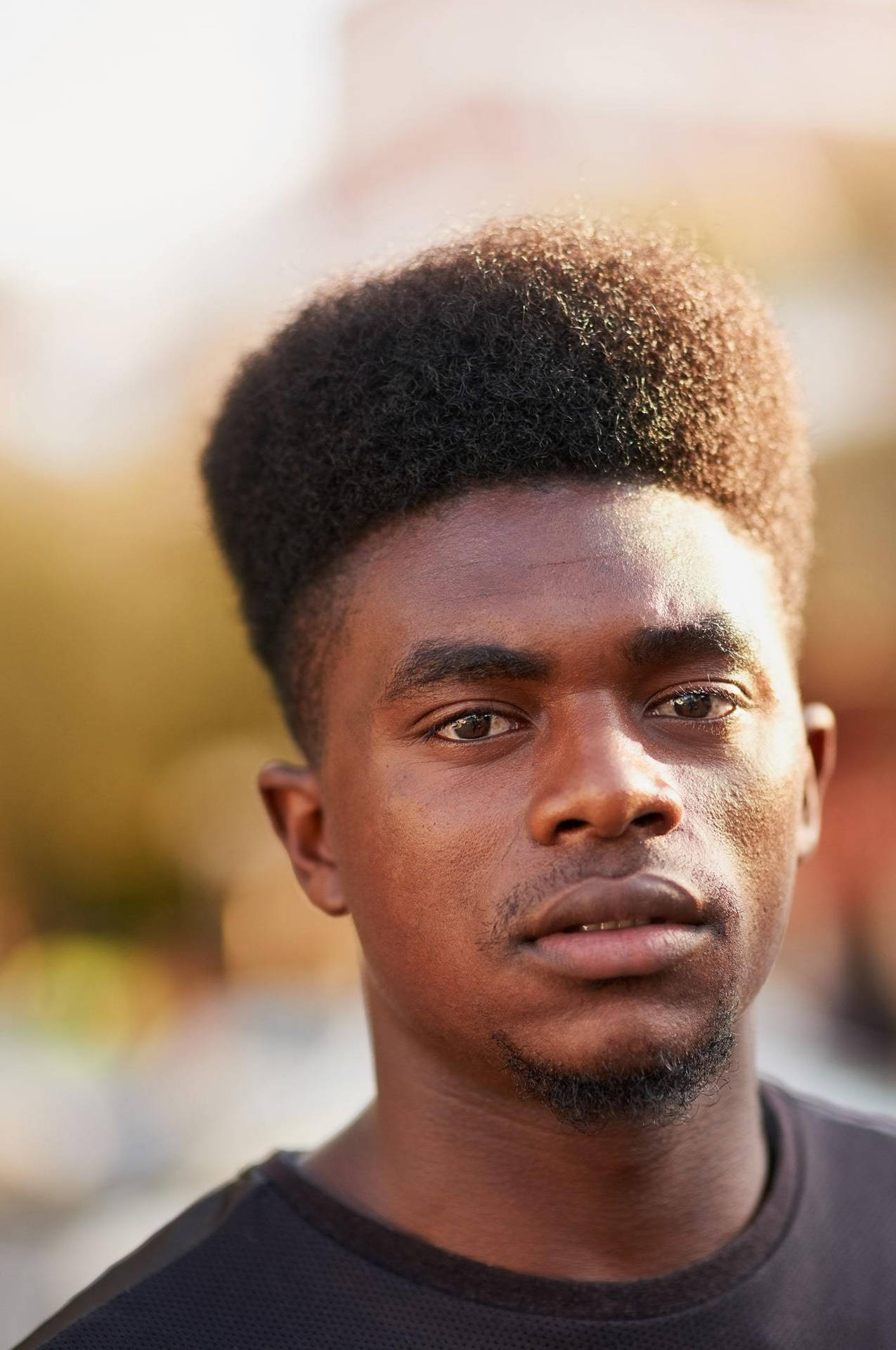 Handsome Black Man Flat-top Hair