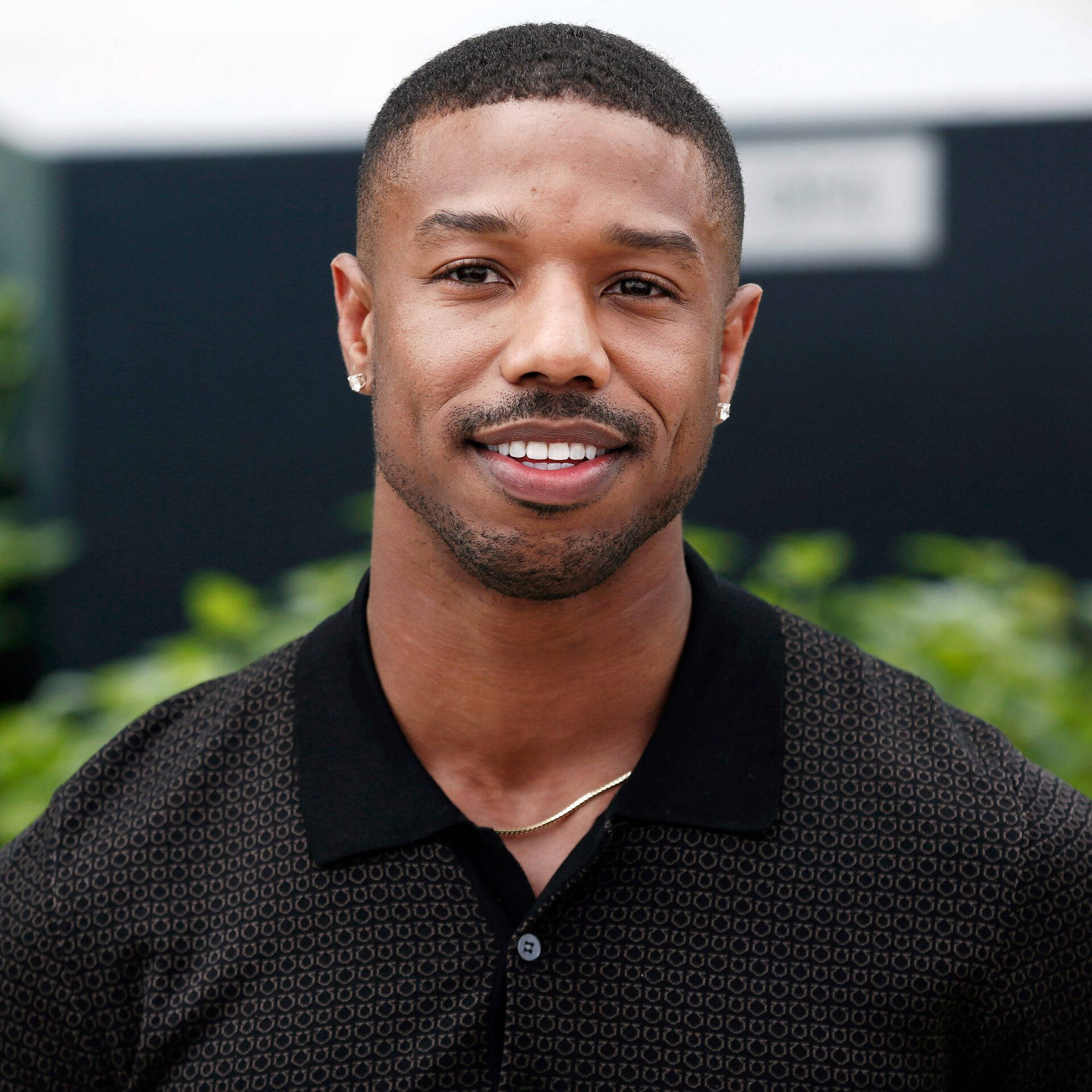 Handsome Black Man Michael B Jordan Smiling Background