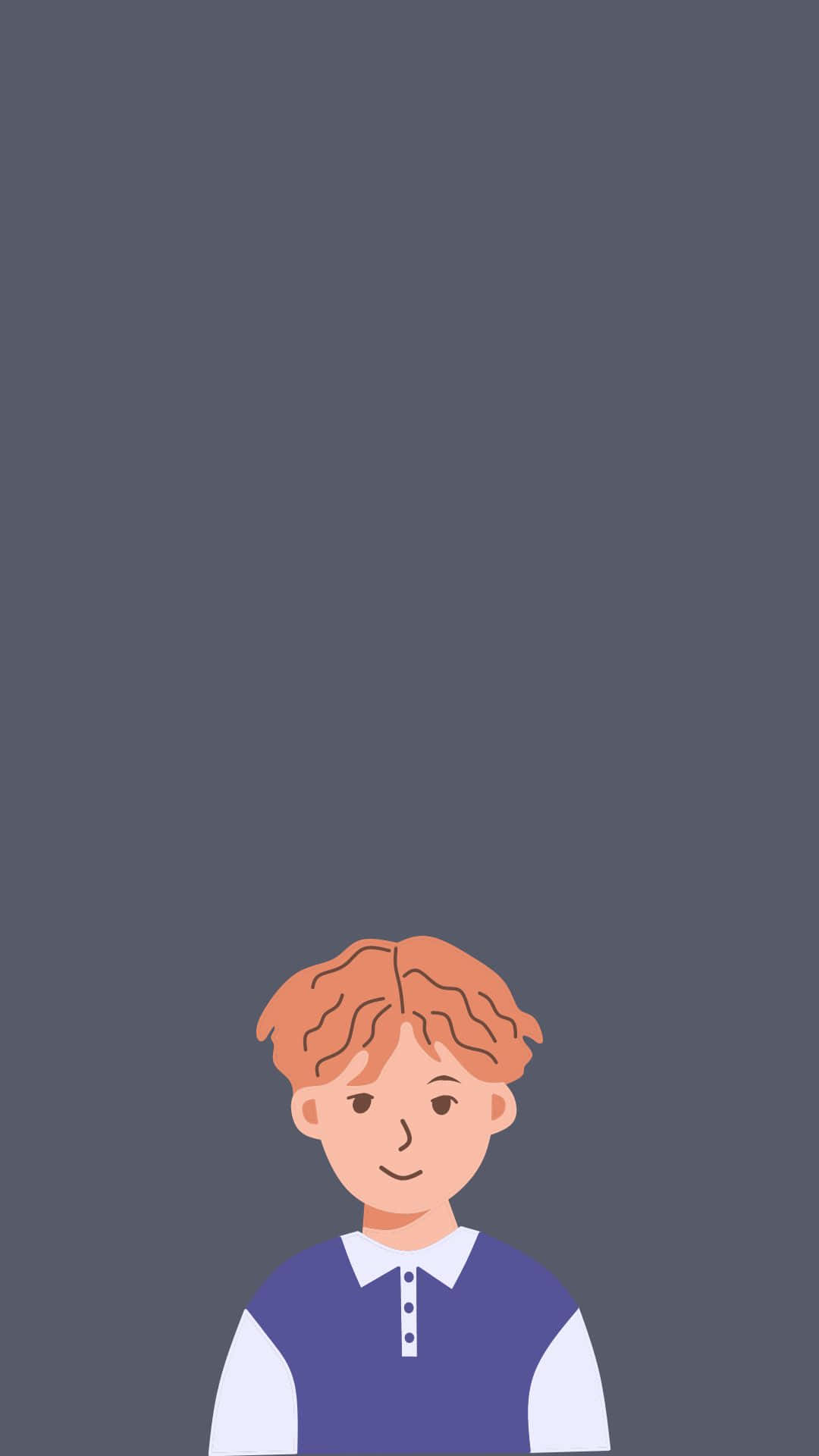 Handsome Boy Cartoon With Ginger Hair Background