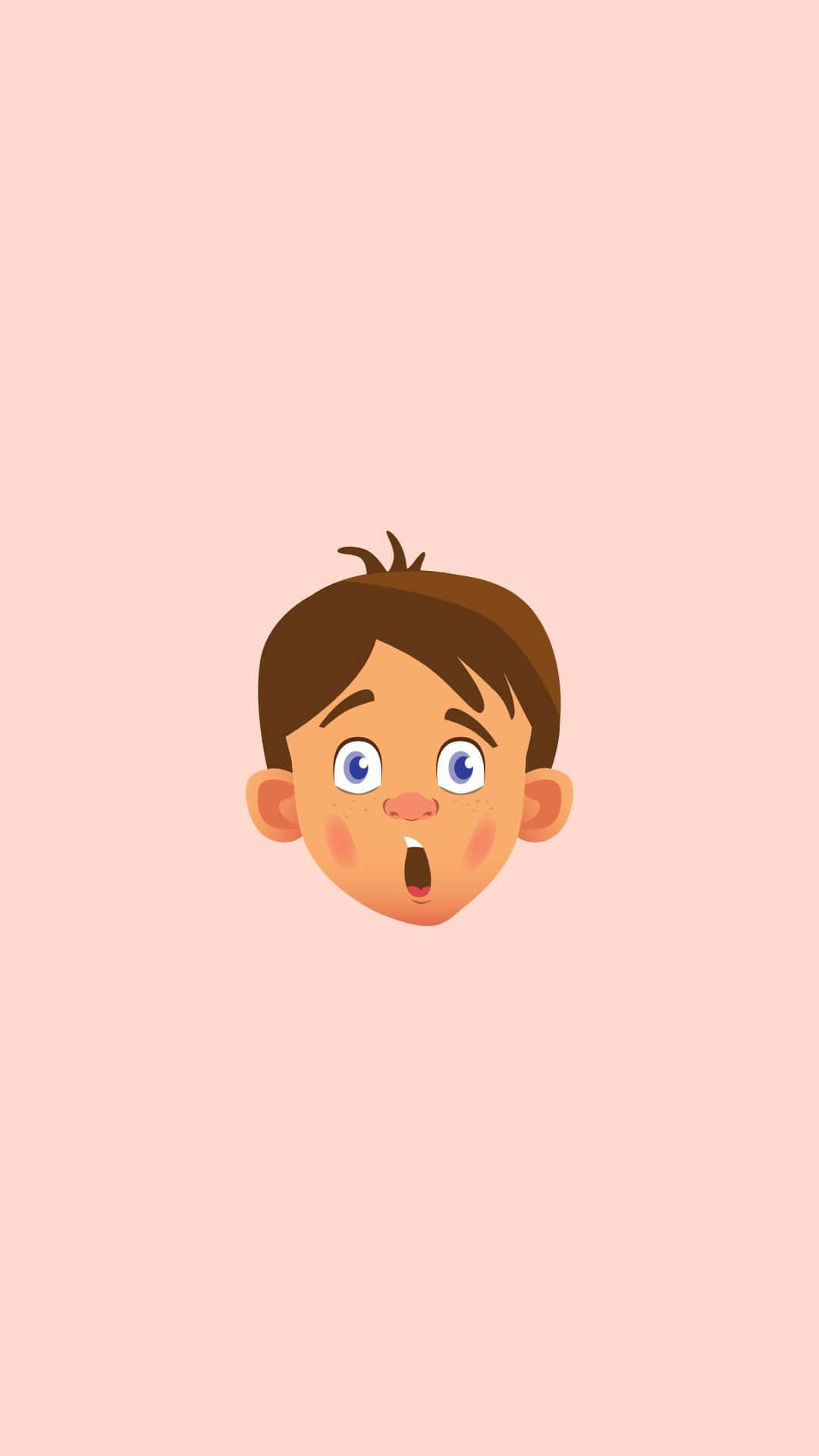 Handsome Boy Cartoon With Shocked Expression Background