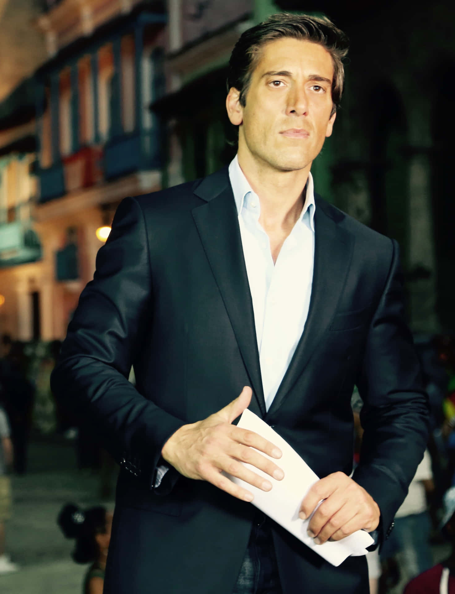 Handsome David Muir Background