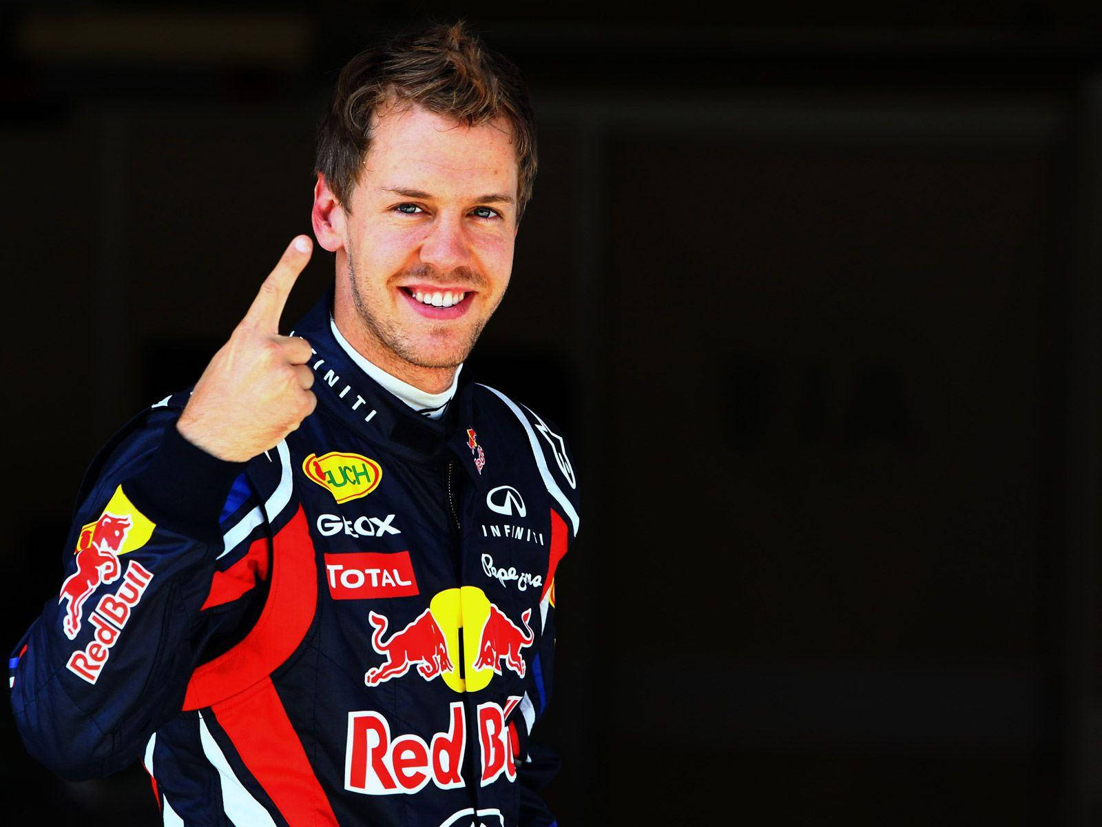 Handsome Sebastian Vettel Portrait Background