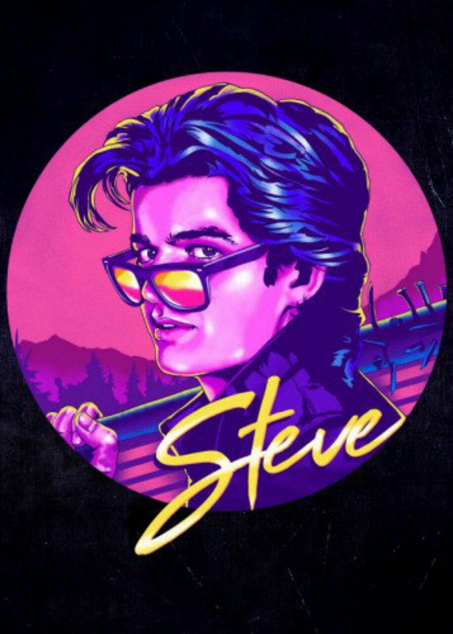 Handsome Steve Harrington Vector Art Background