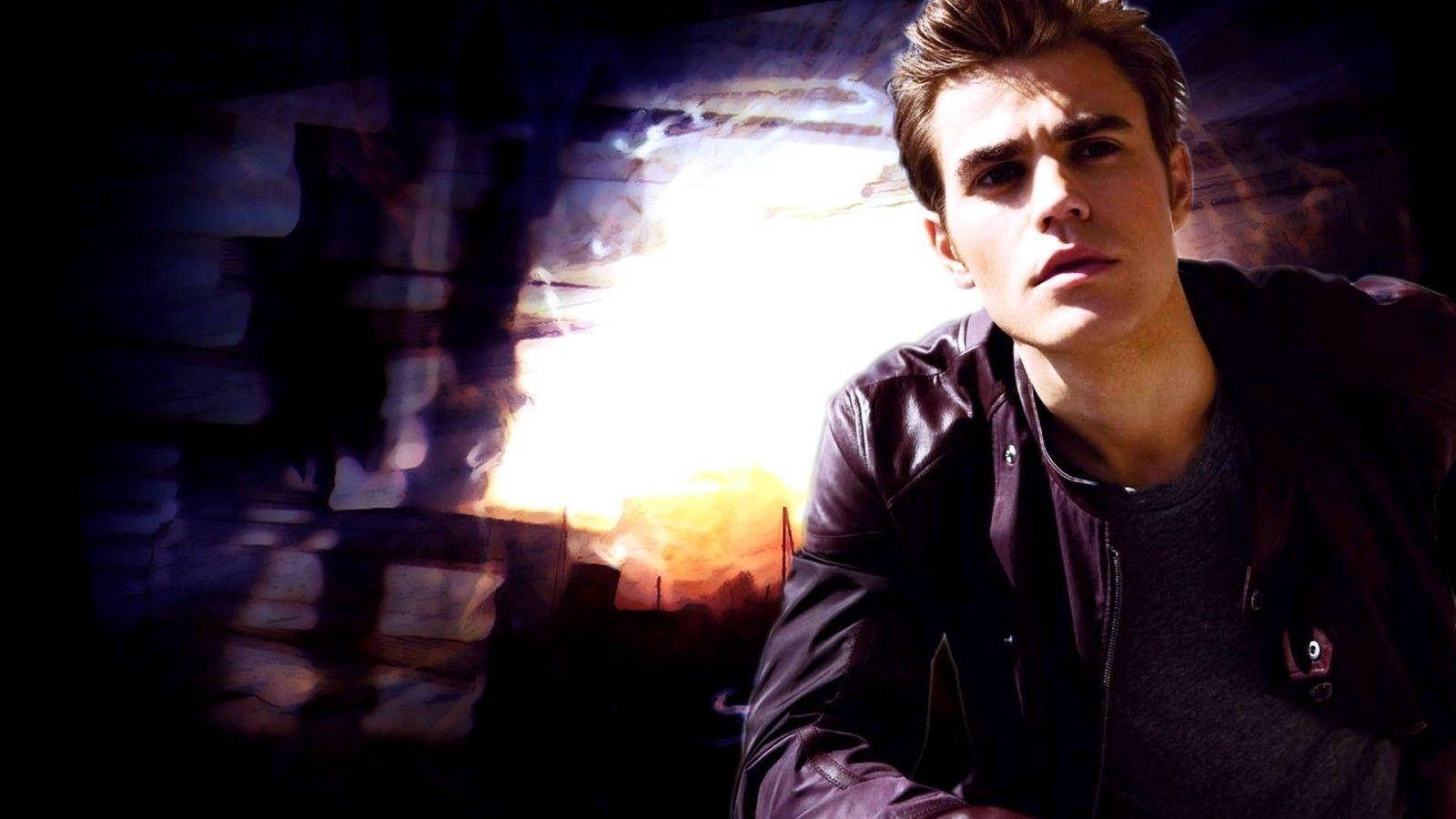 Handsome Vampire Stefan Salvatore Background