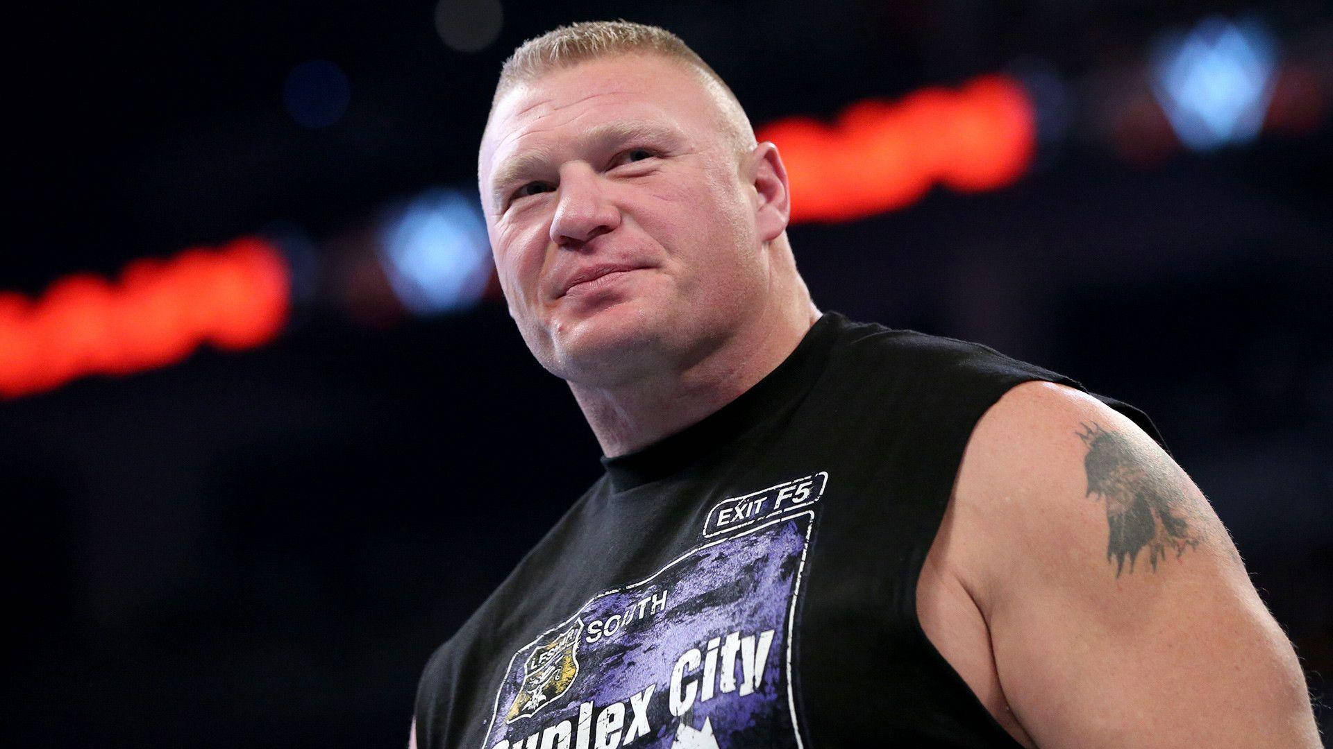 Handsome Wrestler Brock Lesnar Background