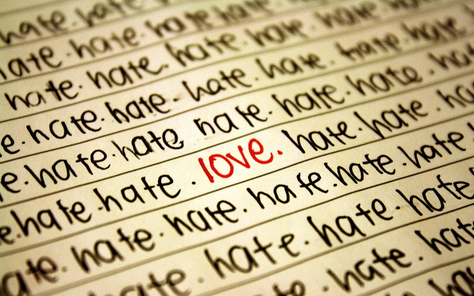 Handwritten Hate Love