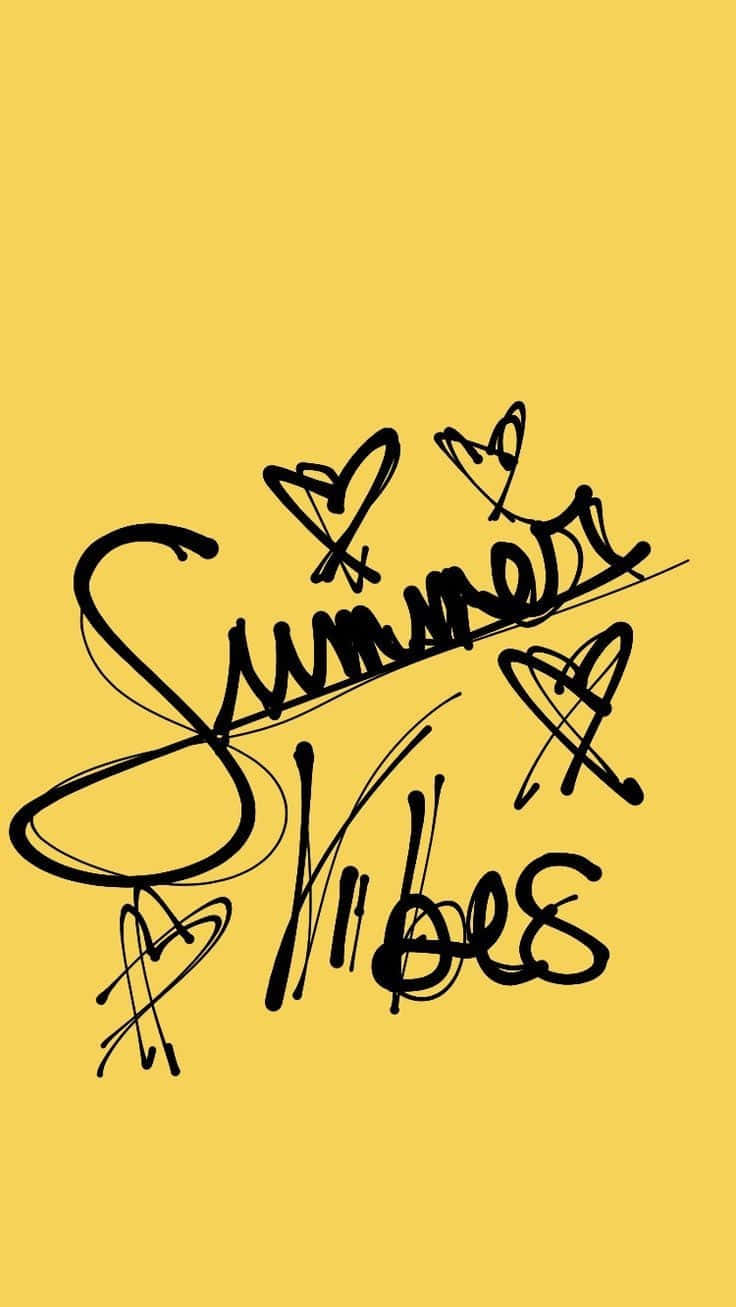 Handwritten Summer Vibes Iphone Background