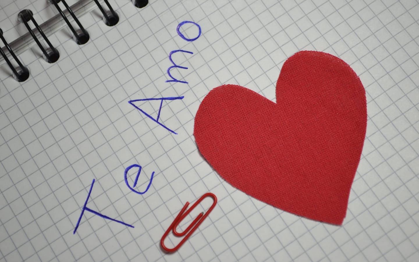 Handwritten Te Amo And Heart Background