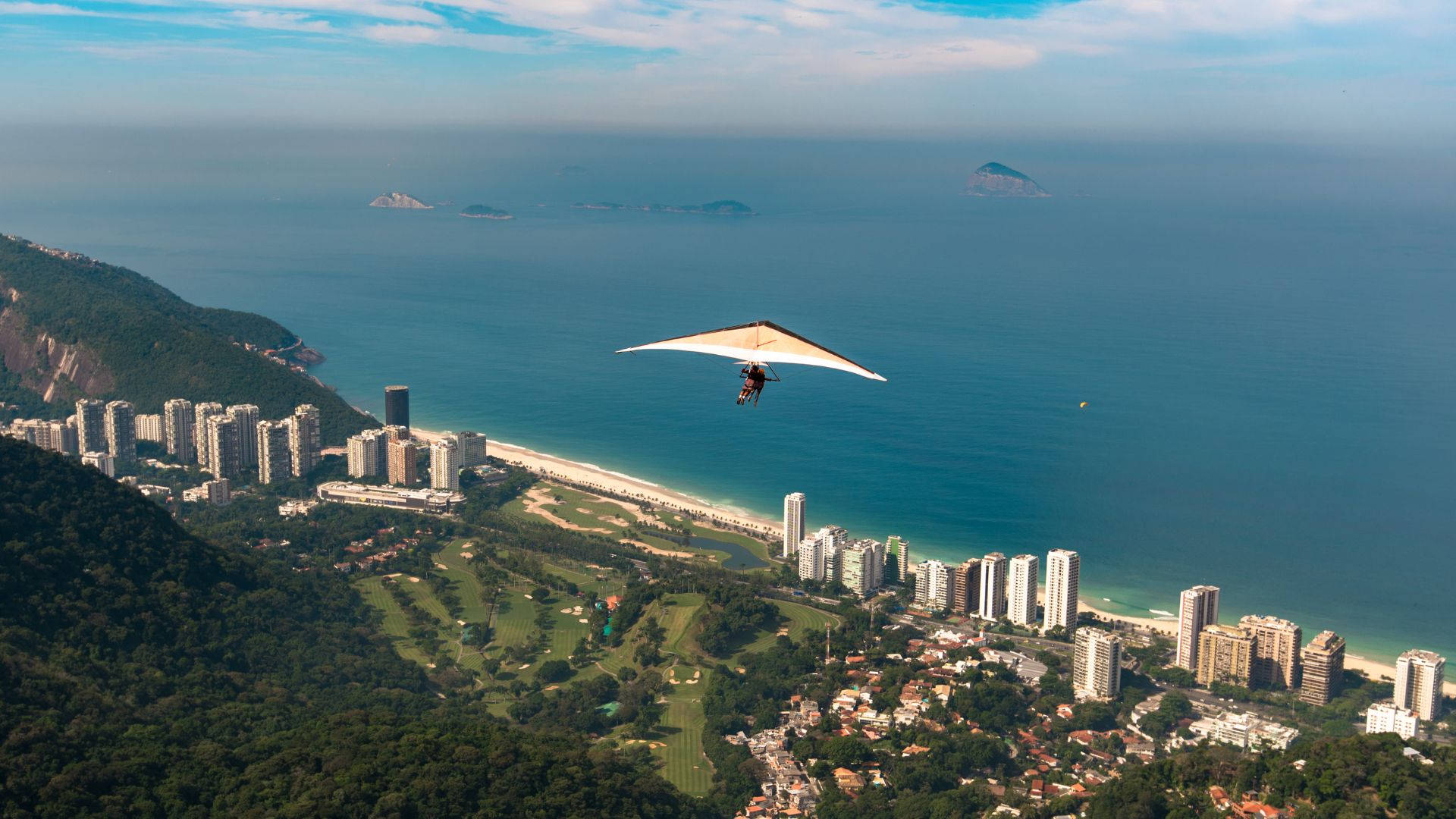 Hang Gliding Beach Pedra Bonita Background