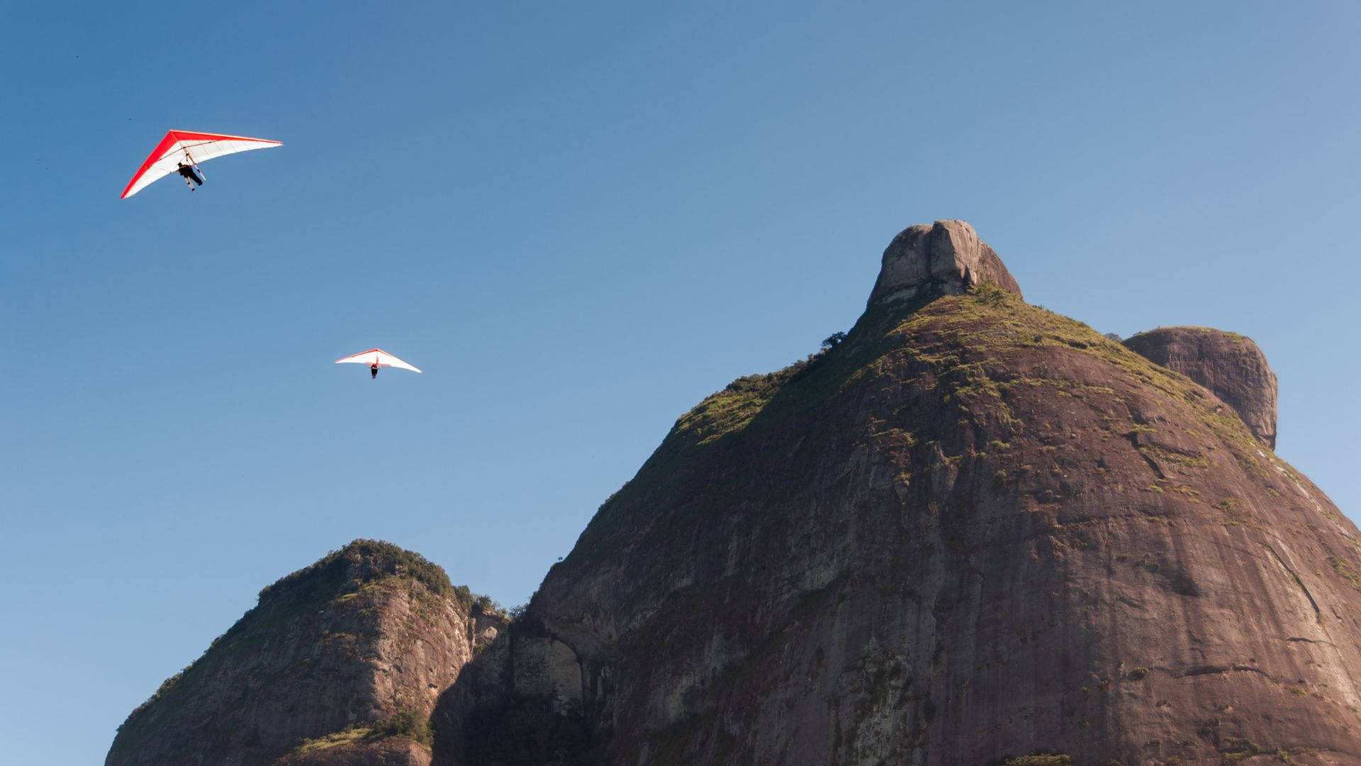 Hang Gliding Extreme Sports Mountains Background