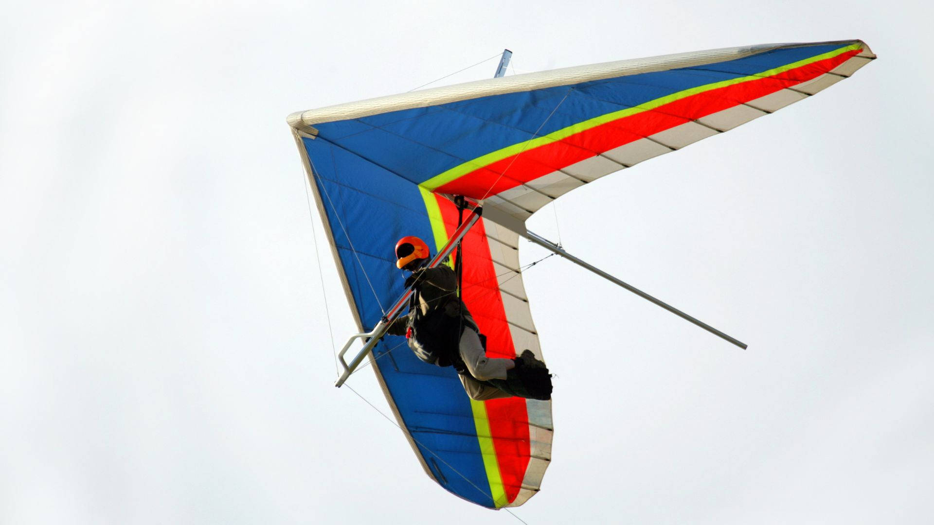 Hang Gliding Man Side Flying Background