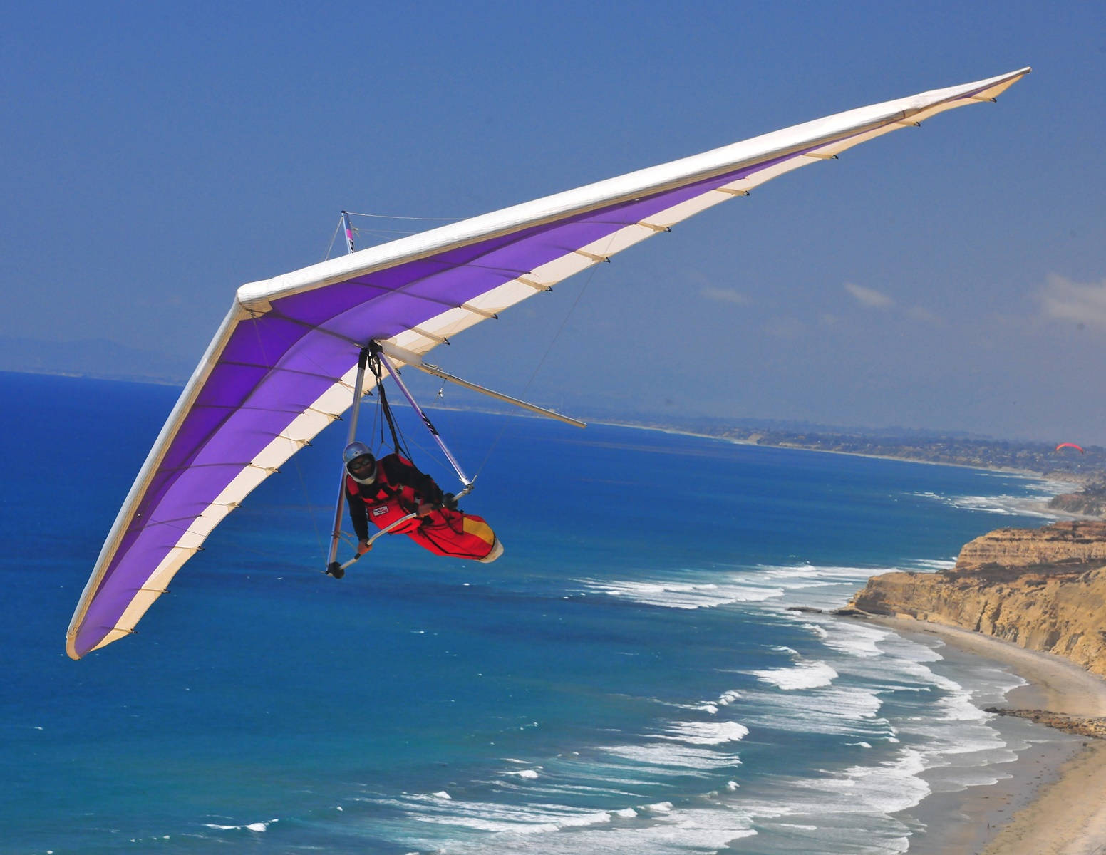 Hang Gliding Purple Air Glider Beach California