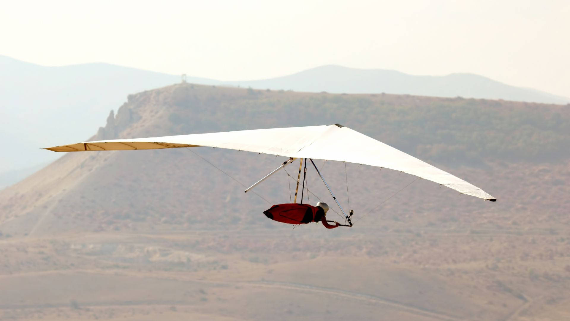 Hang Gliding Sport Flying Desert Background