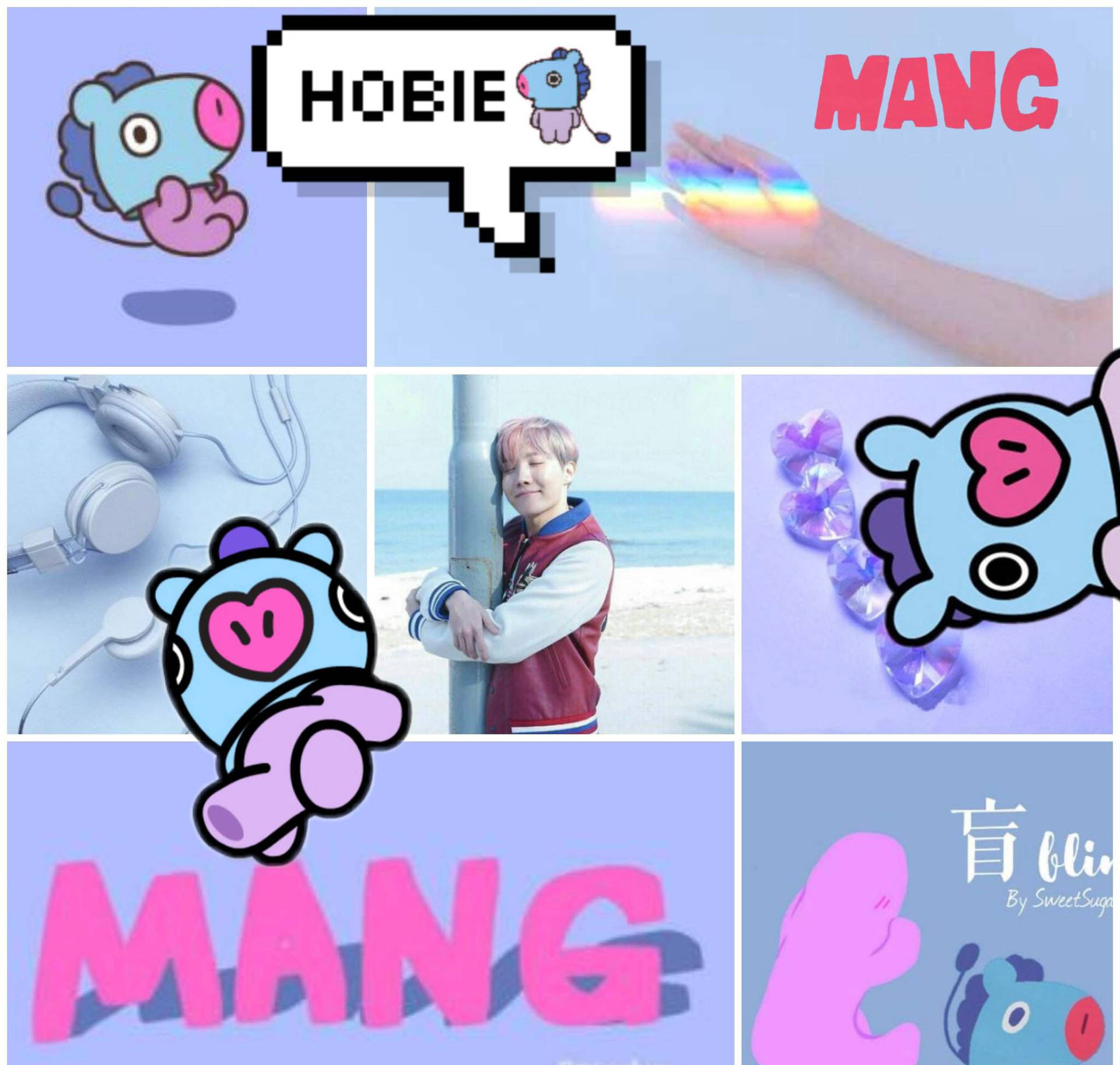 Hang Out With The Ever-adorable Mang Bt21 In This Bright And Playful Desktop Wallpaper. Background