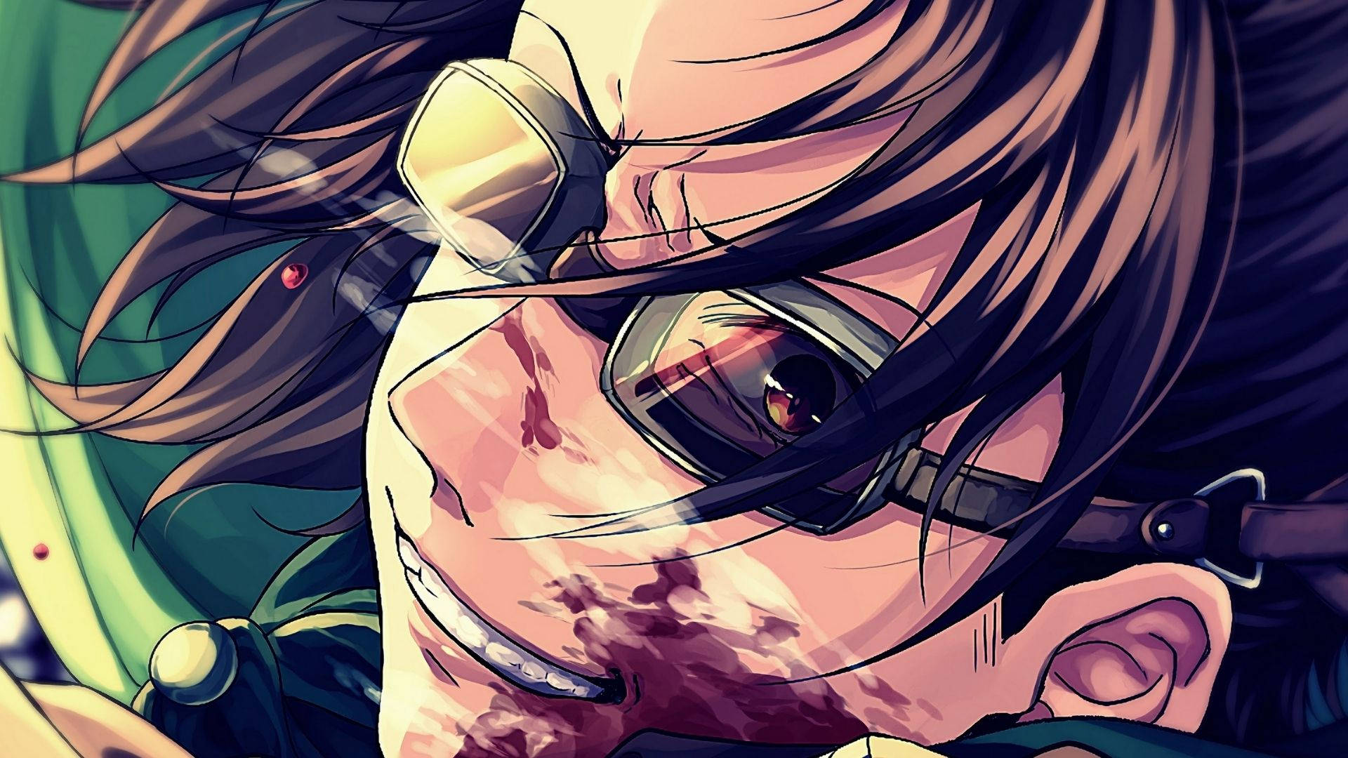 Hange Zoe Bloody Face Background