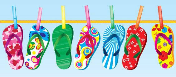 Hanged Assorted Slippers Facebook Cover Background