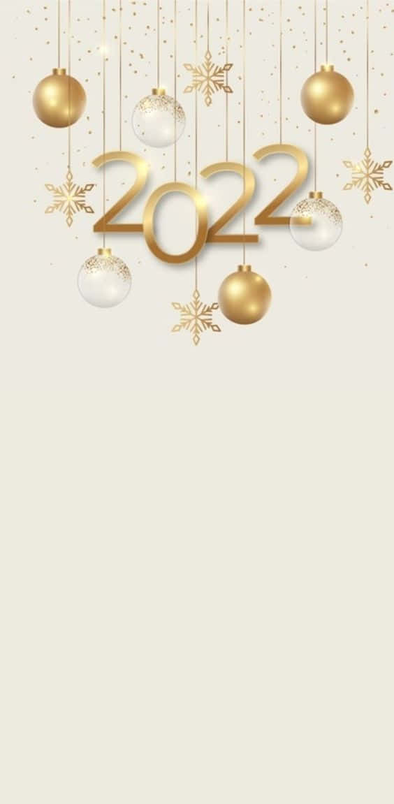 Hanging Baubles New Year 2022 Background