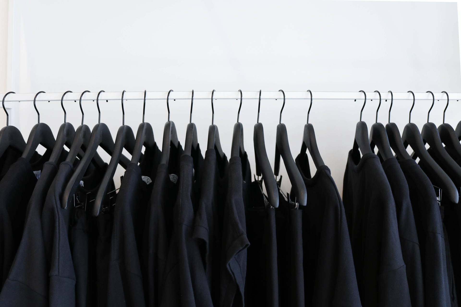 Hanging Black Clothes