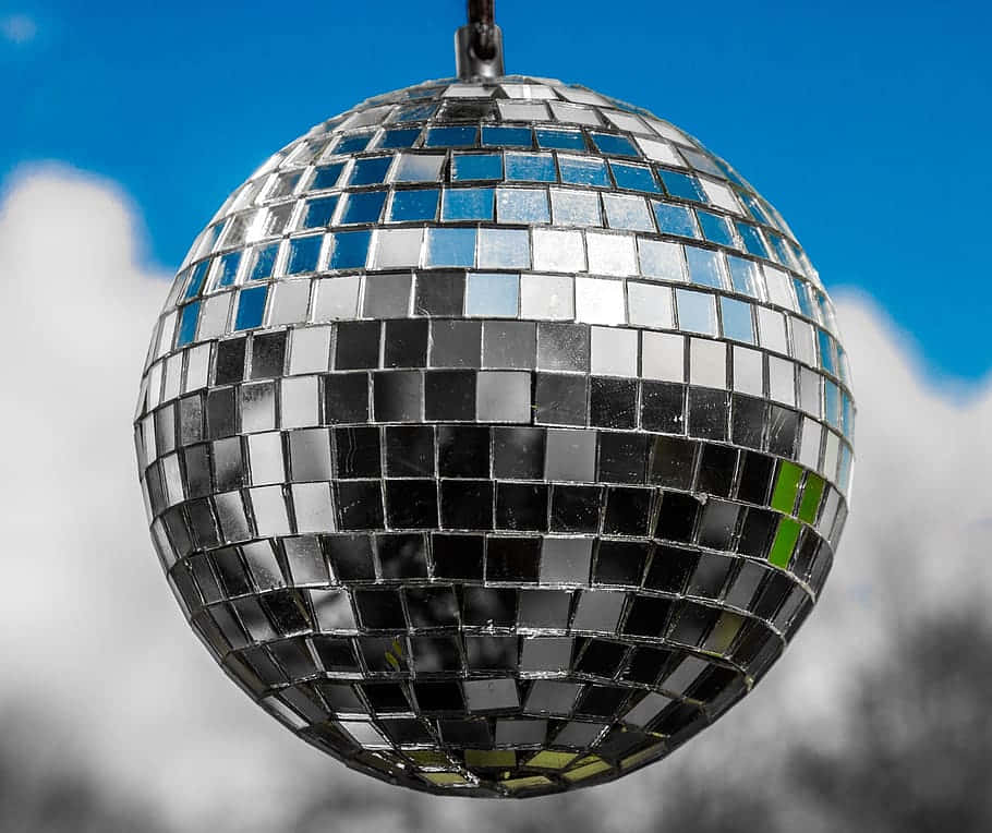 Hanging Disco Ball Outdoors Background