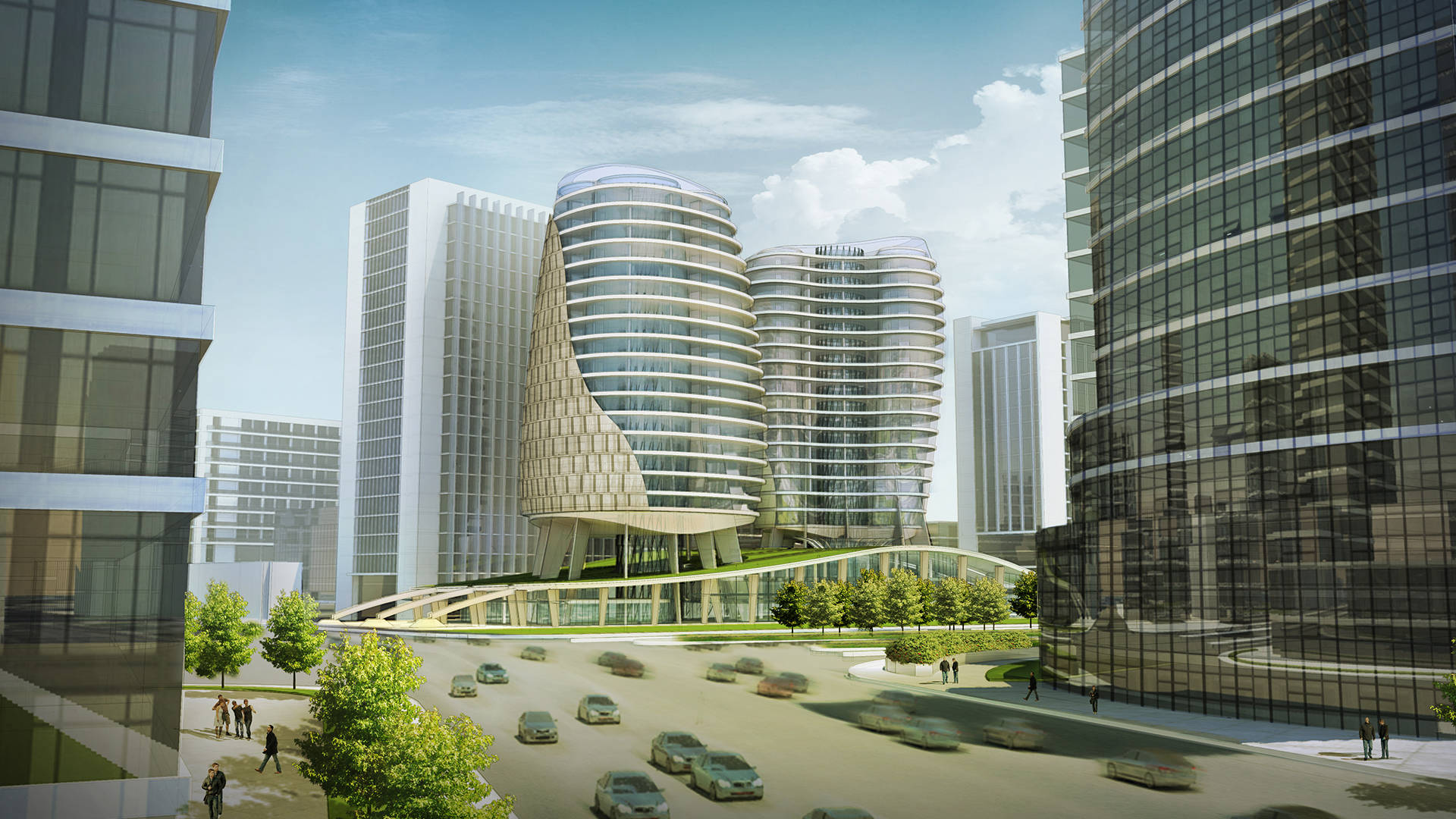 Hangzhou Vessel Towers Design Background