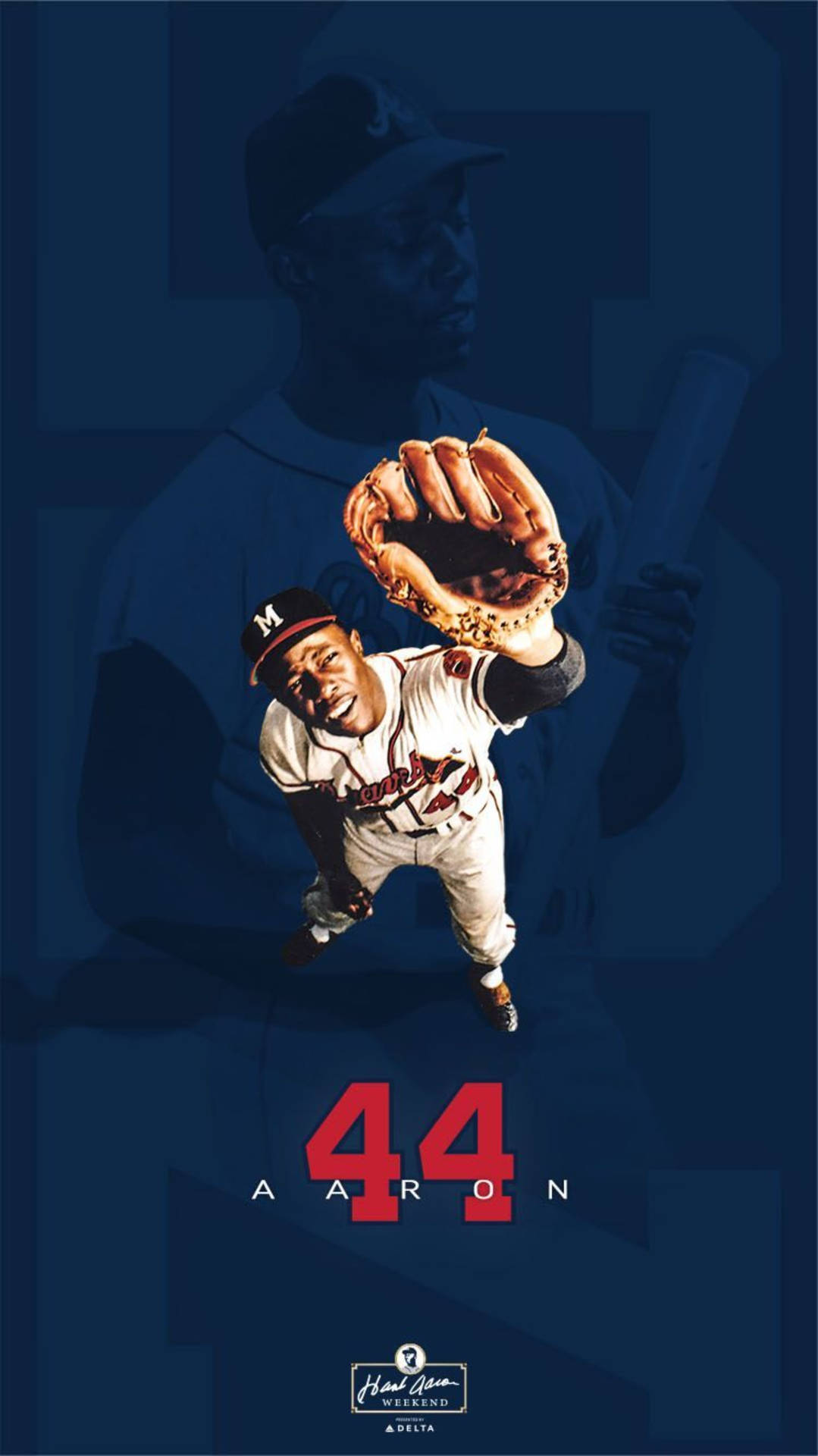 Hank Aaron 44 Baseball Player Background