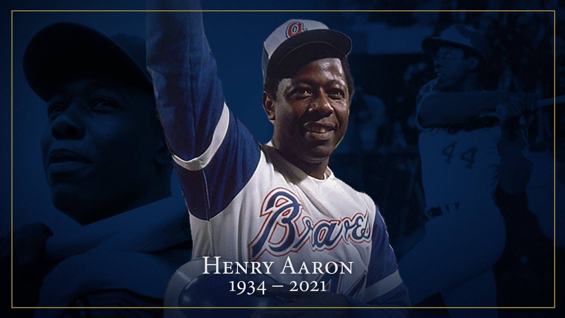 Hank Aaron Baseball Tribute Background