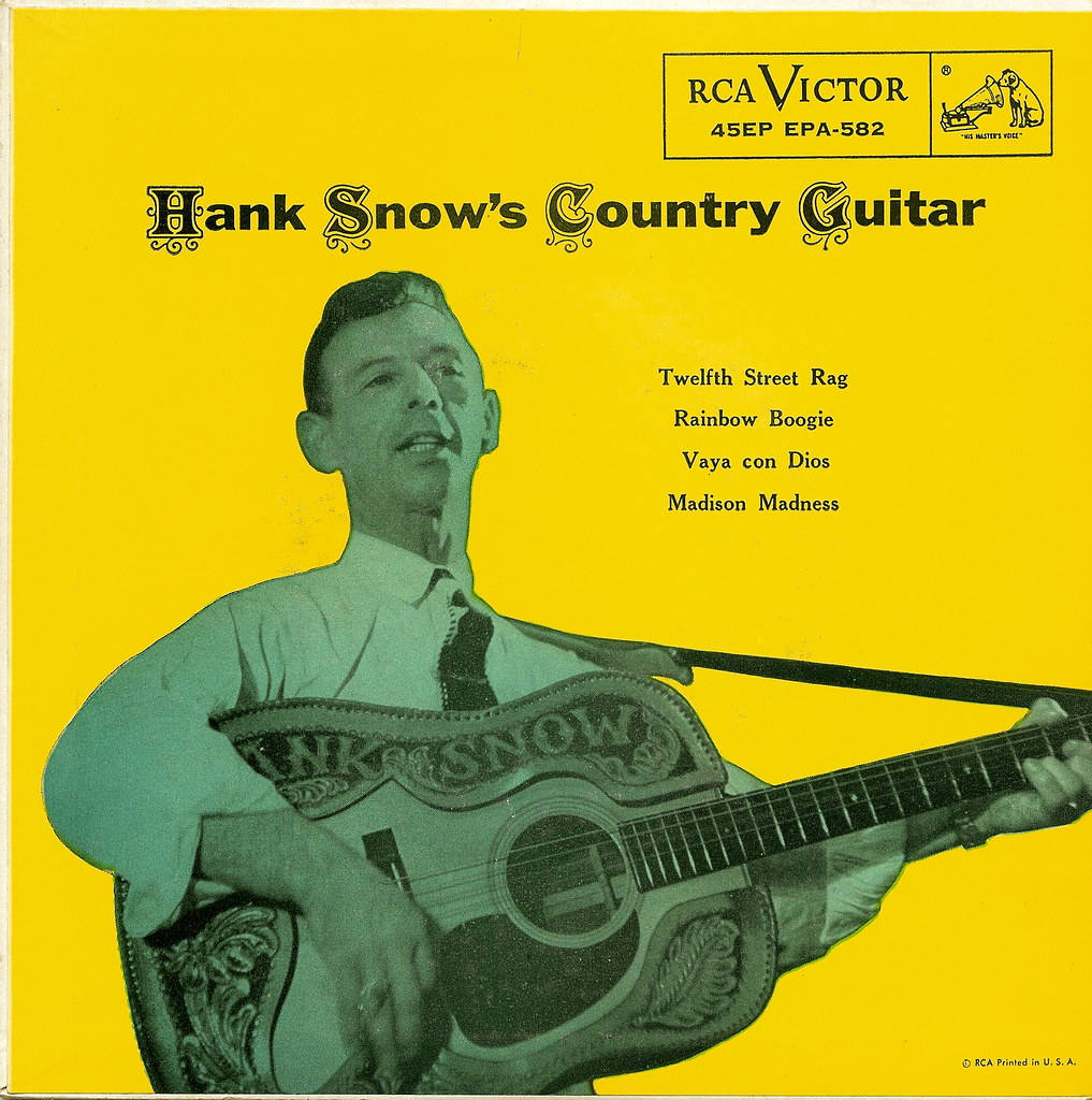 Hank Snow Country Guitar Album Cover Background