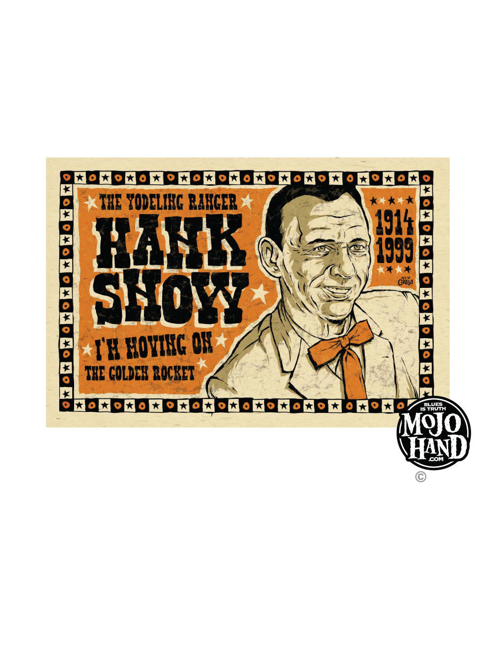 Hank Snow Poster Comic Artwork