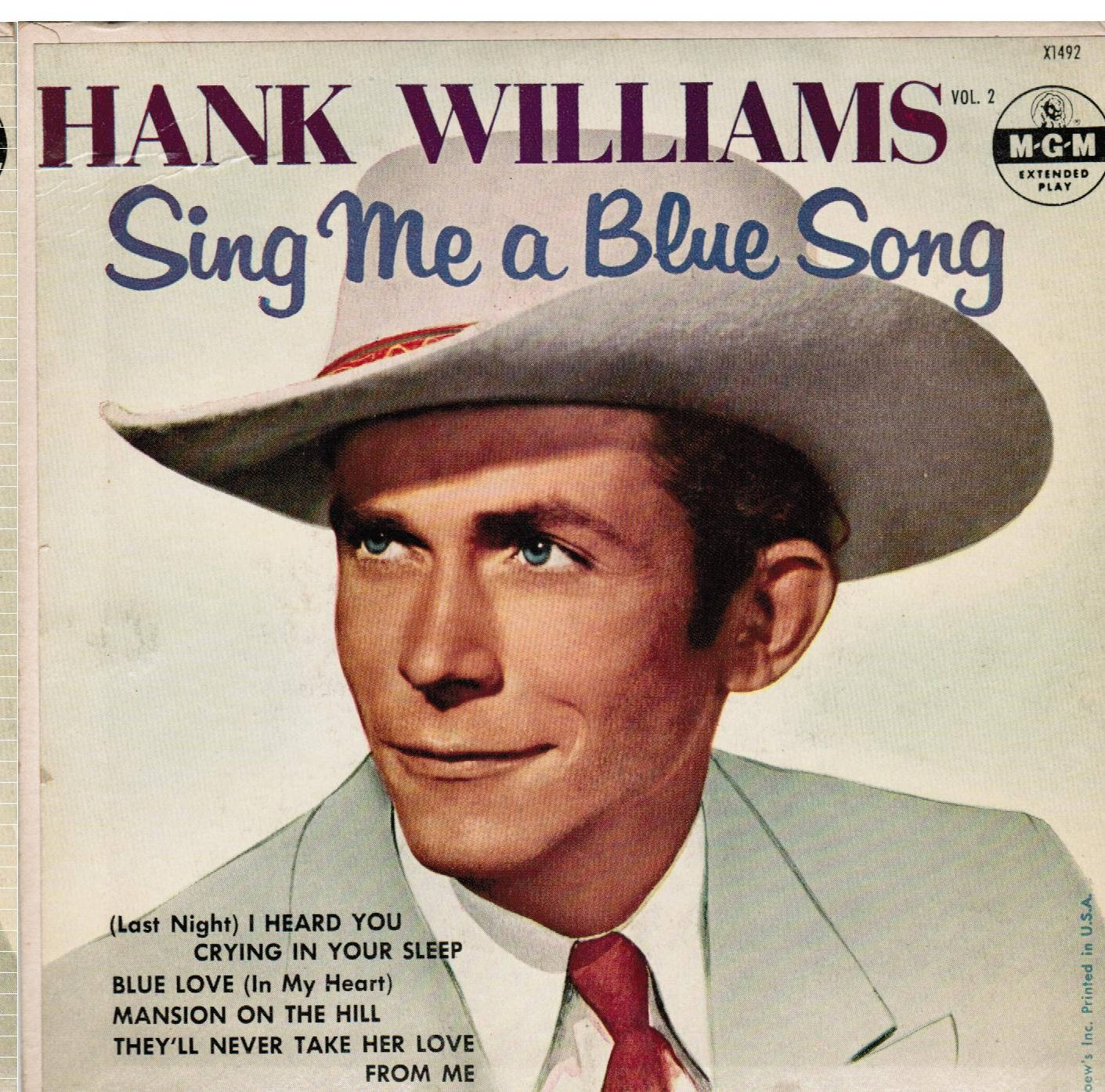 Hank Williams Colored Poster Background