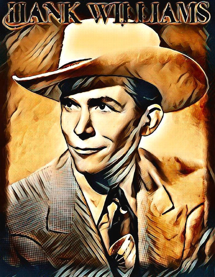 Hank Williams Digital Portrait Background