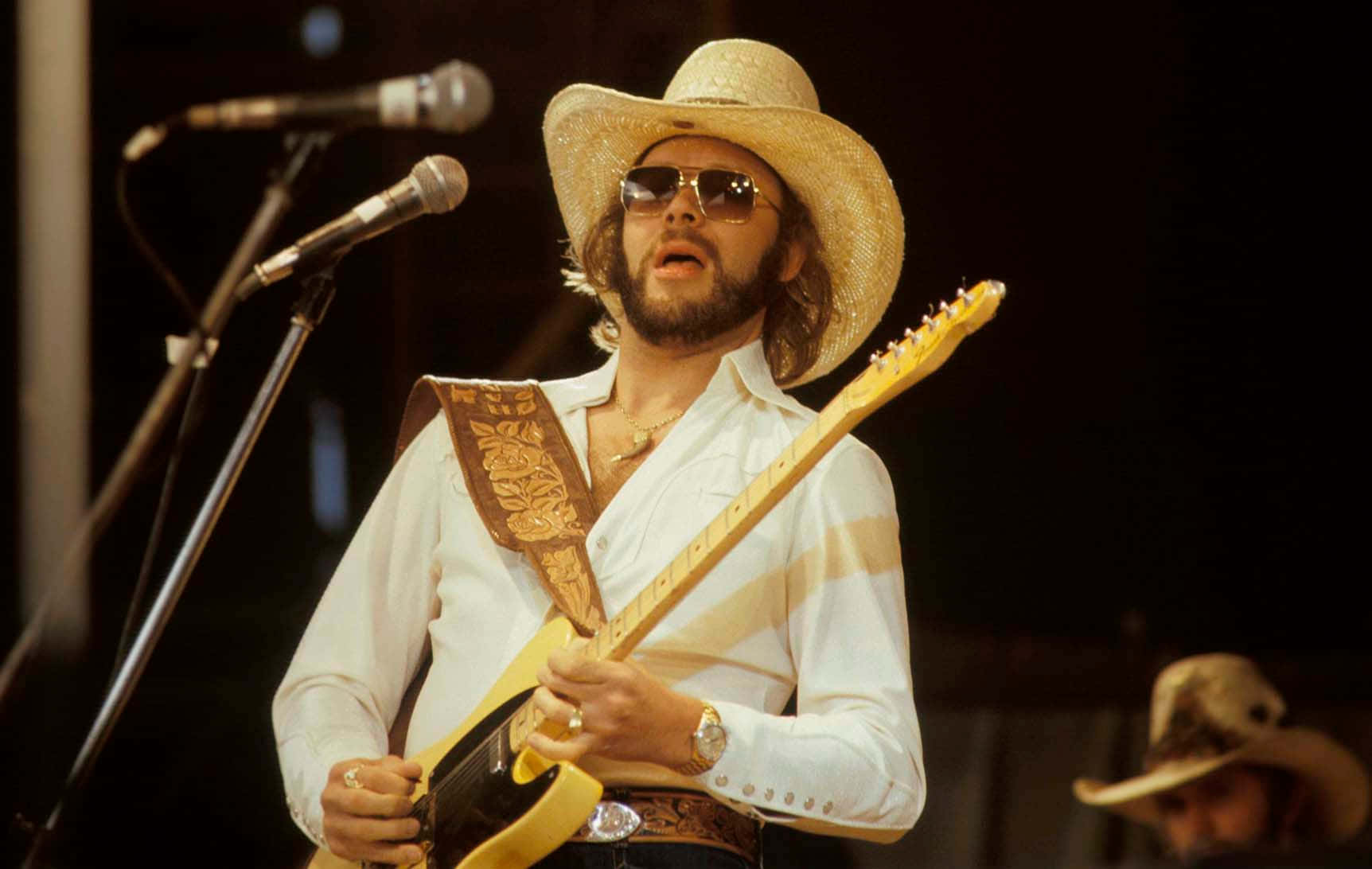 Hank Williams Jr. Performing At A Concert In Nashville, Tn Background