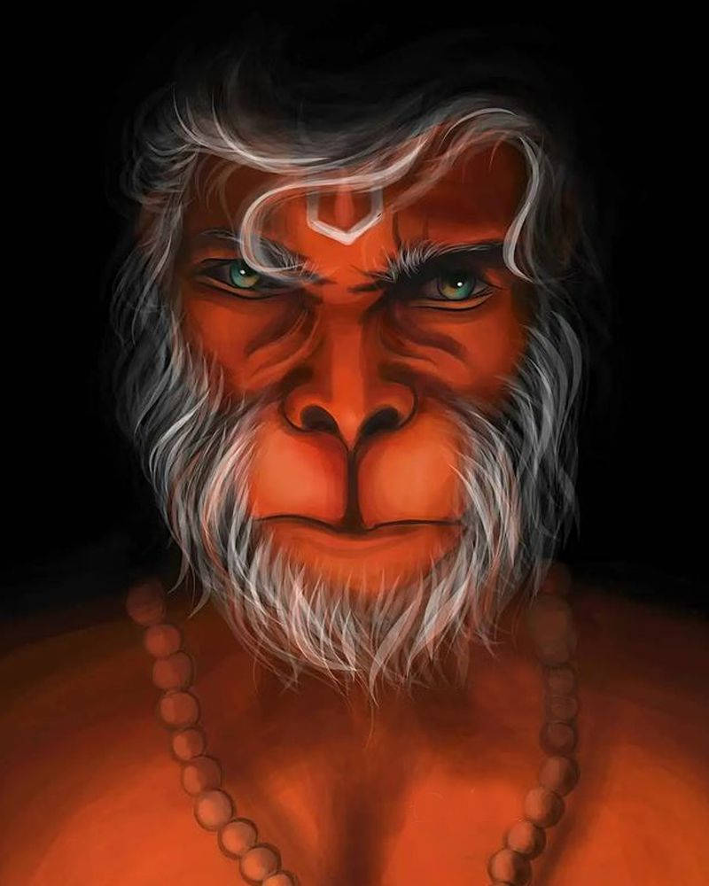 Hanuman Art Close-up Background