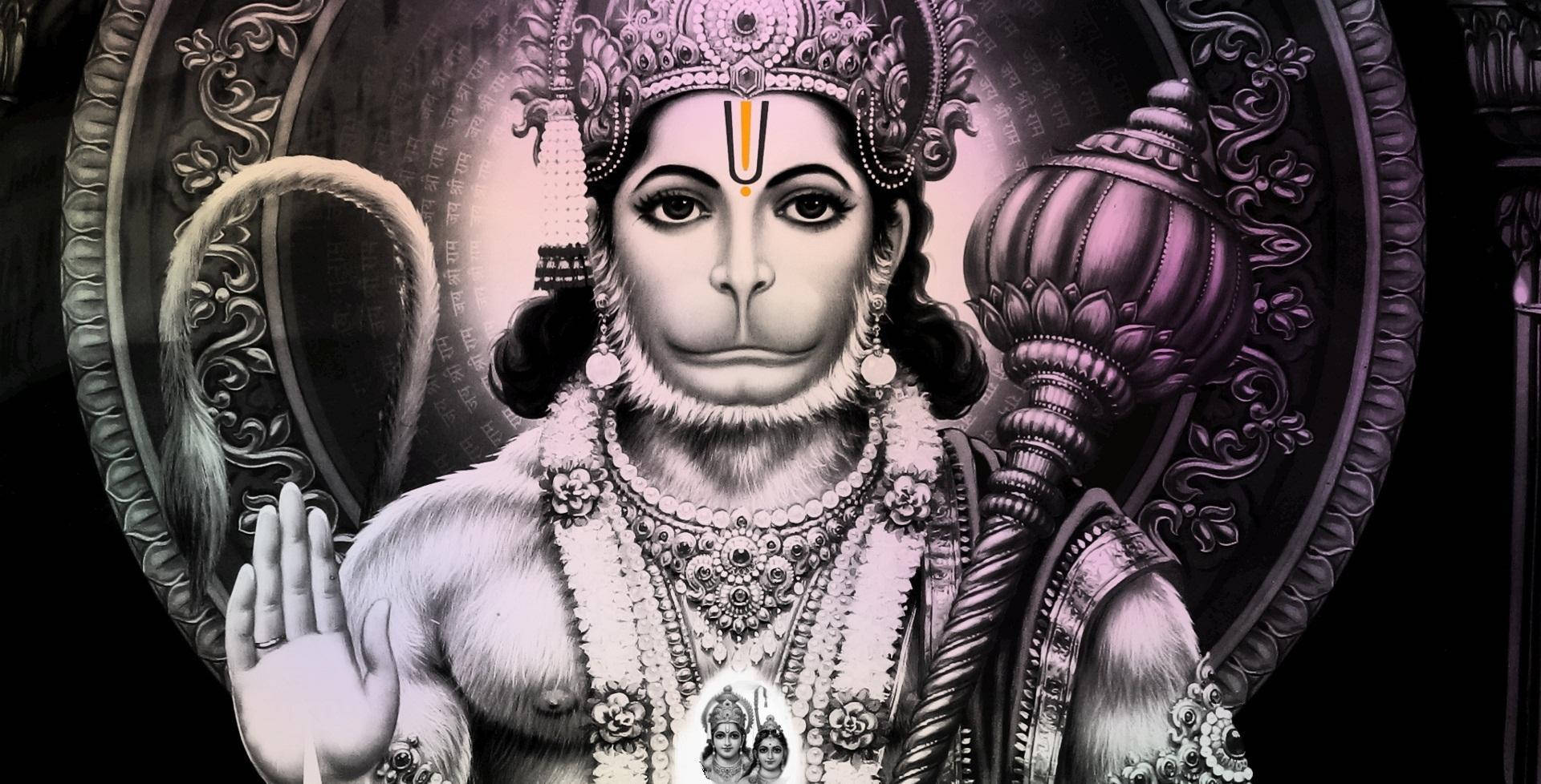 Hanuman Black And White 4k Hd Background