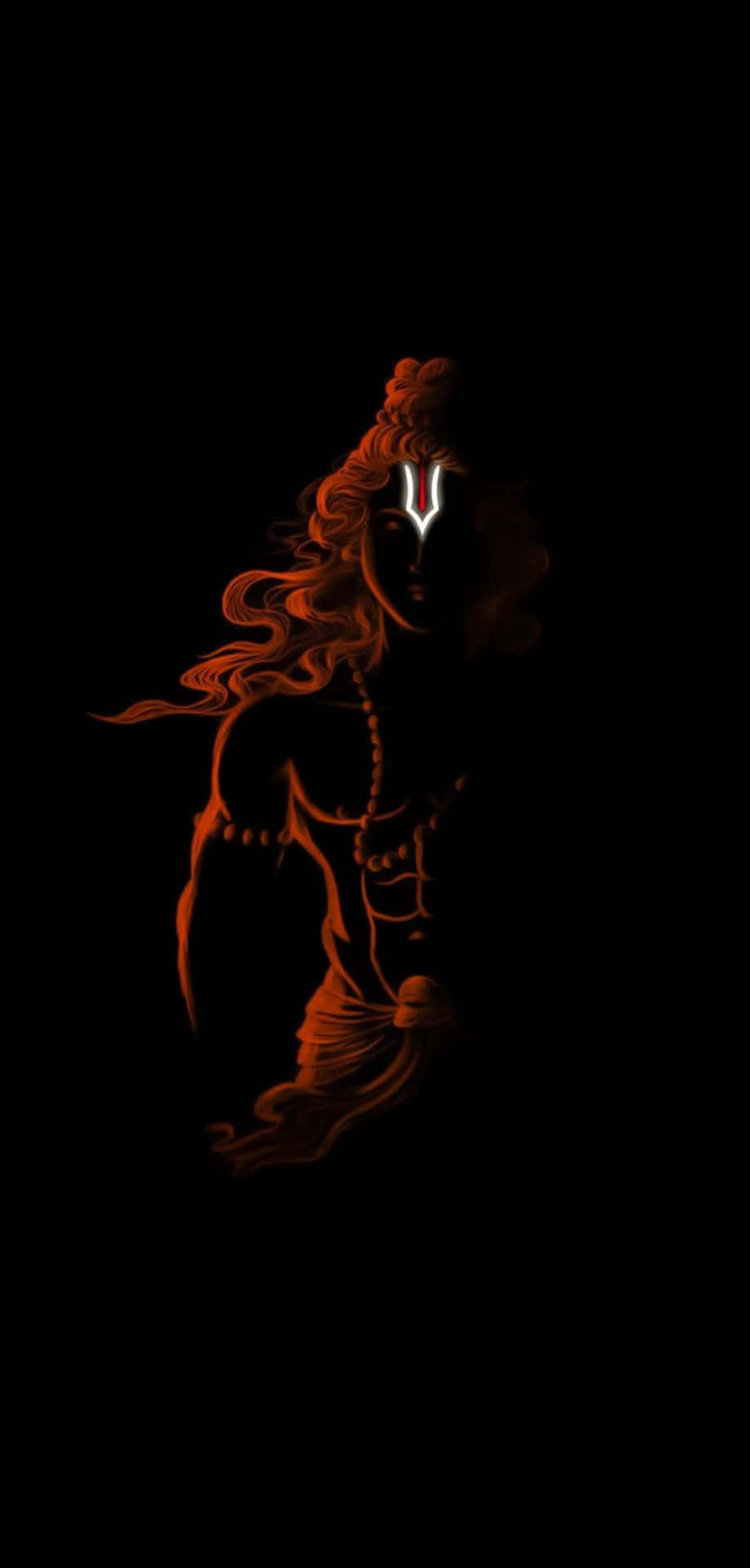 Hanuman Flame Silhouette Art Background