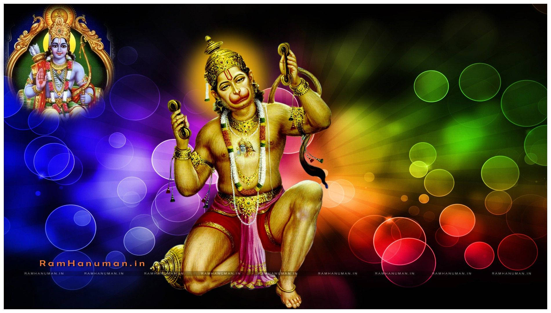 Hanuman Ji Hd Colorful Background