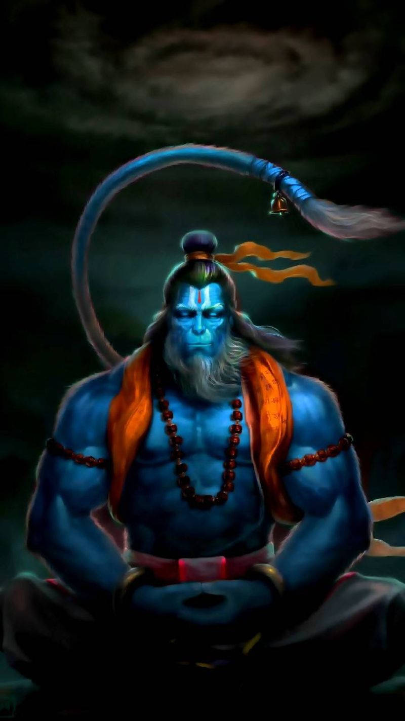 Hanuman Ji Hd Dark Scene Background