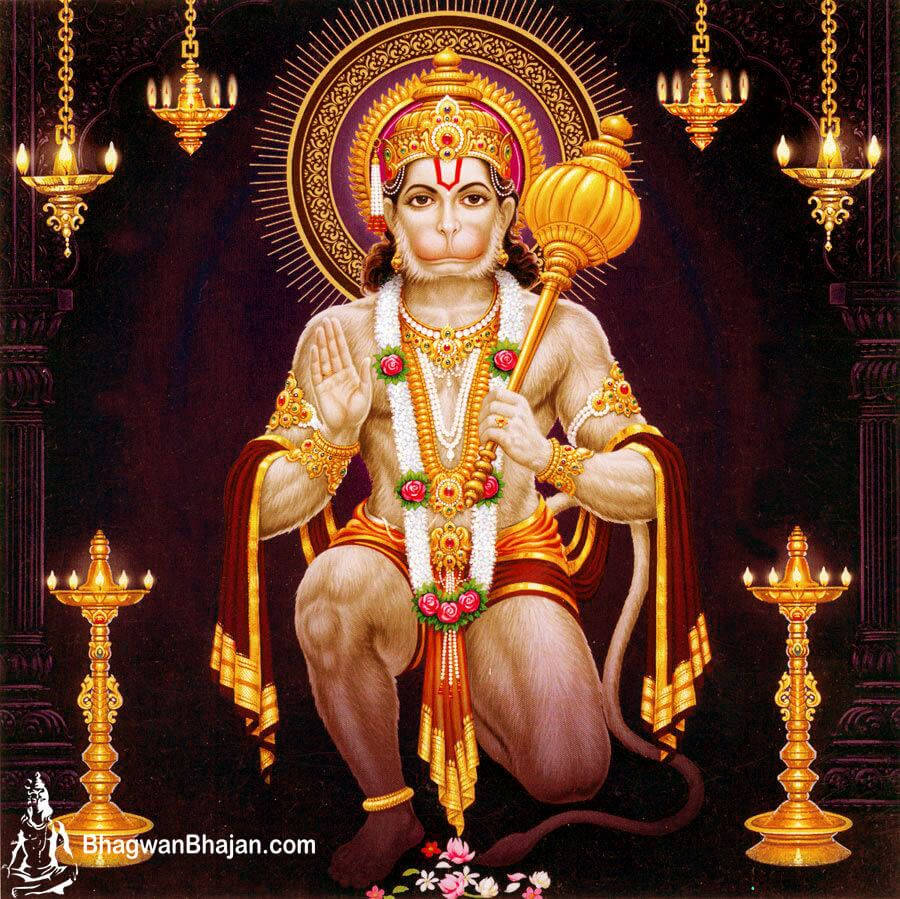 Hanuman Ji Hd Light Torches Background