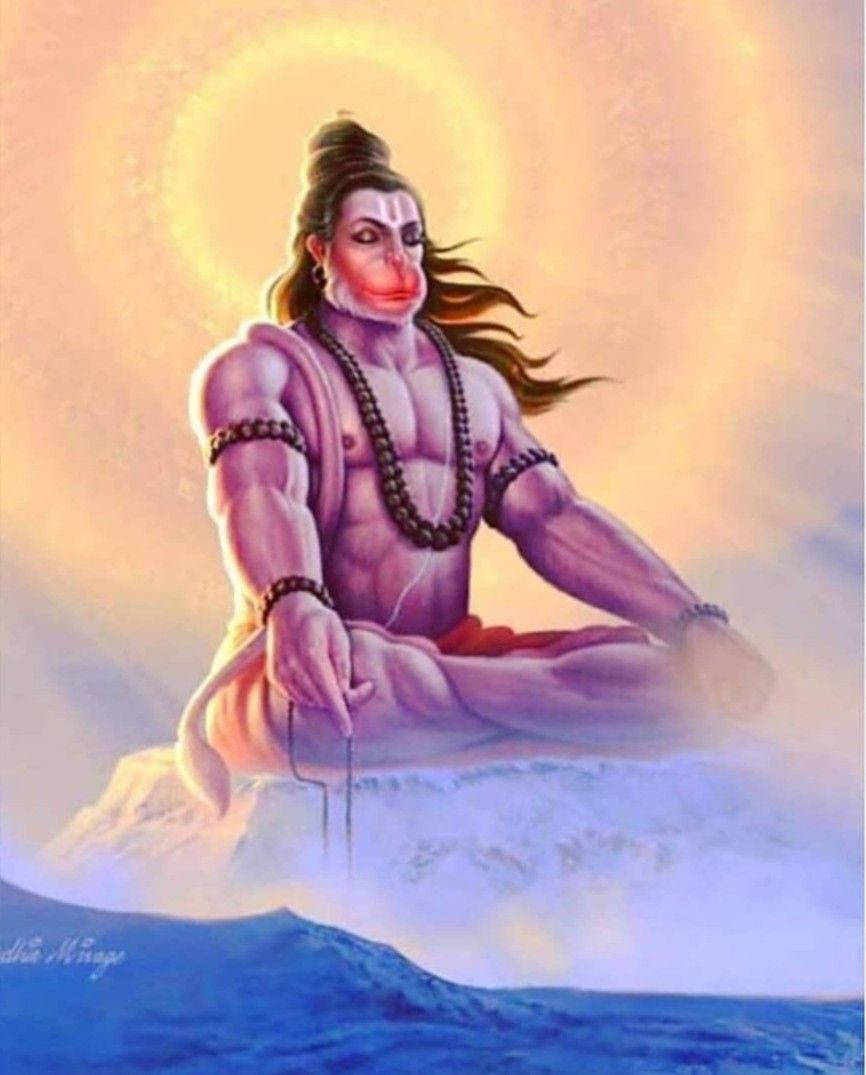 Hanuman Ji Hd Over Water Background