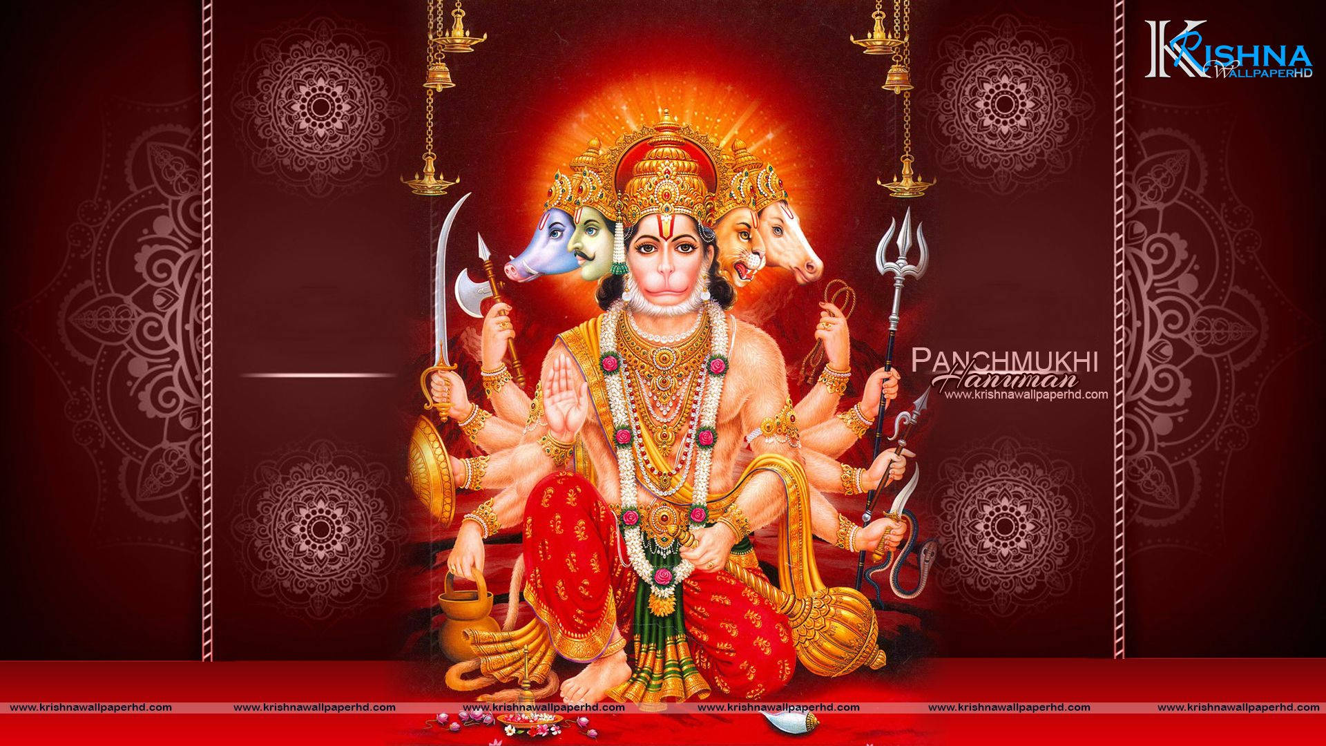 Hanuman Ji Hd With Faces Background