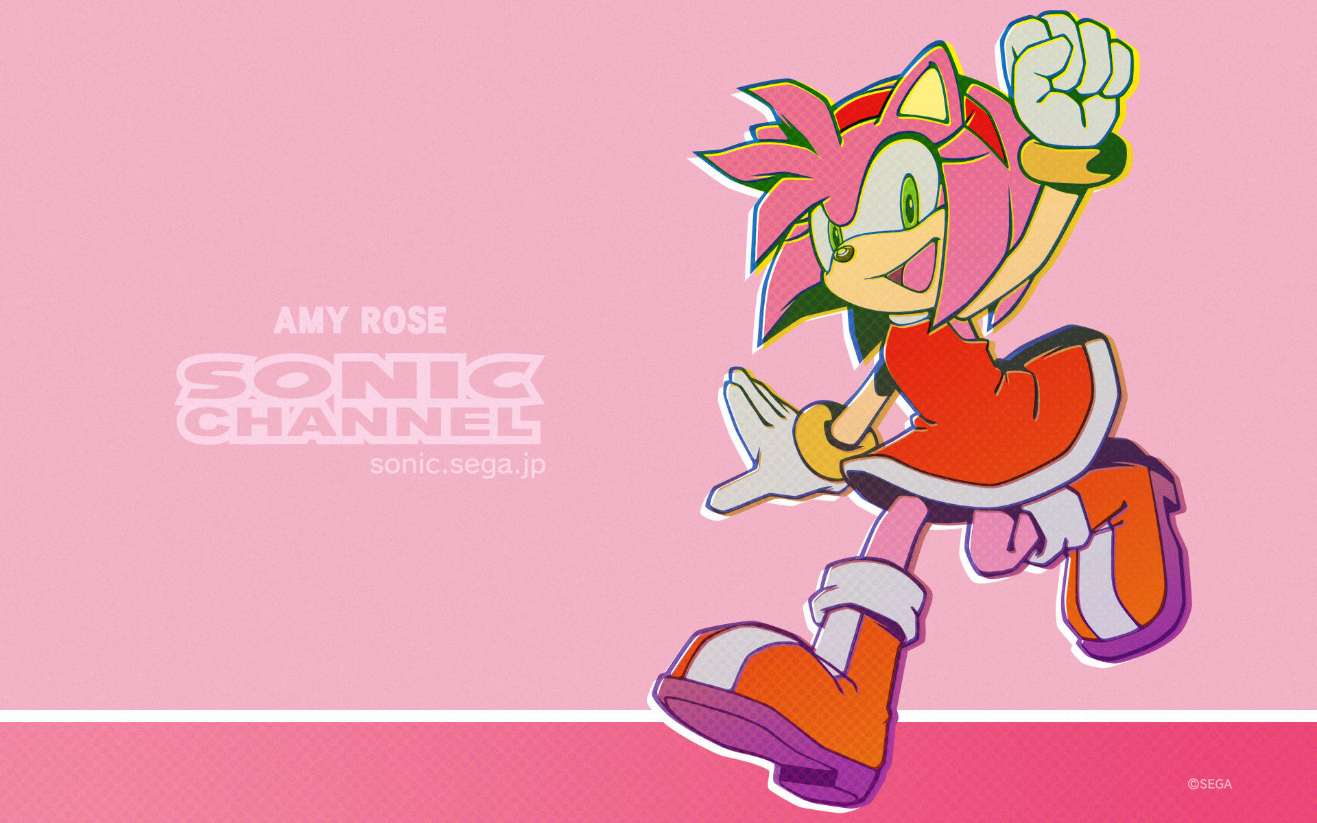 Happy Amy Rose Background
