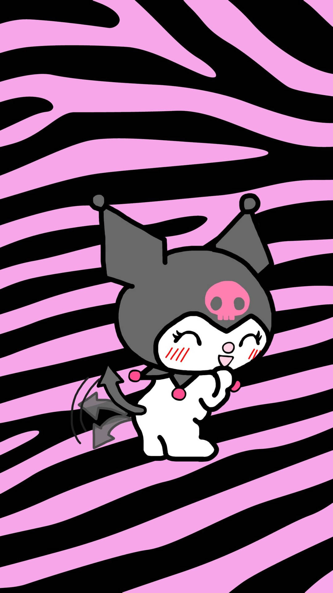 Happy And Playful Kuromi Background