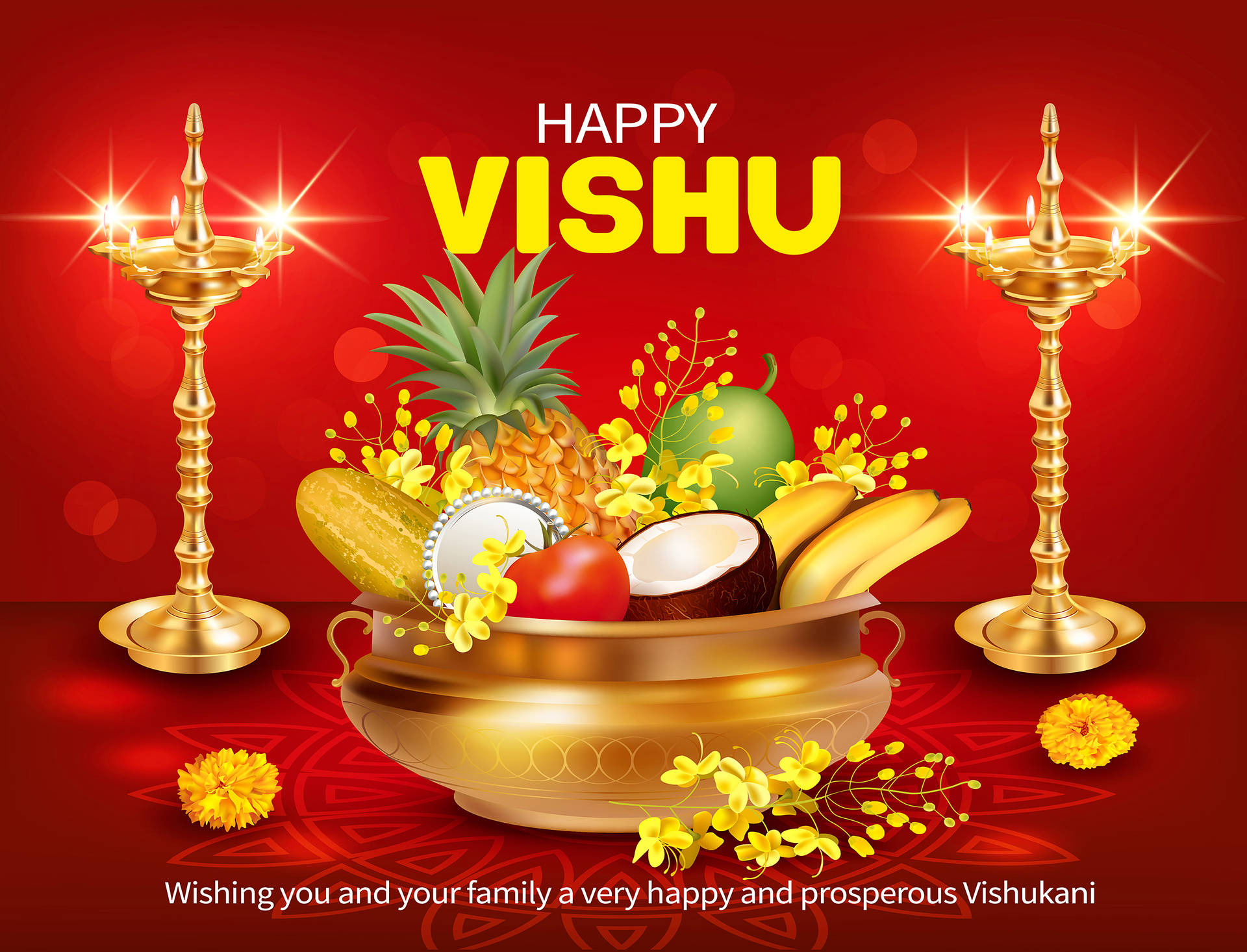 Happy And Prosperous Vishu Background