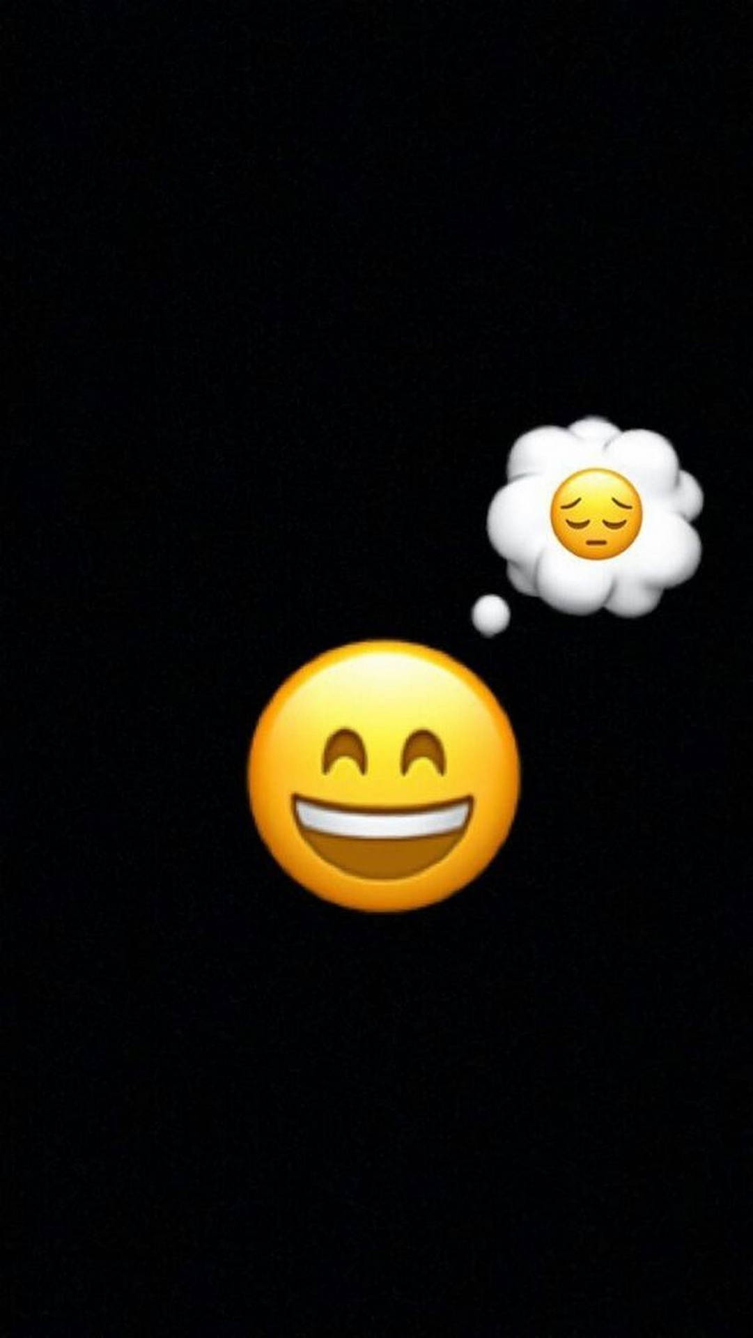 Happy And Sad Face Emojis Mood Off Background