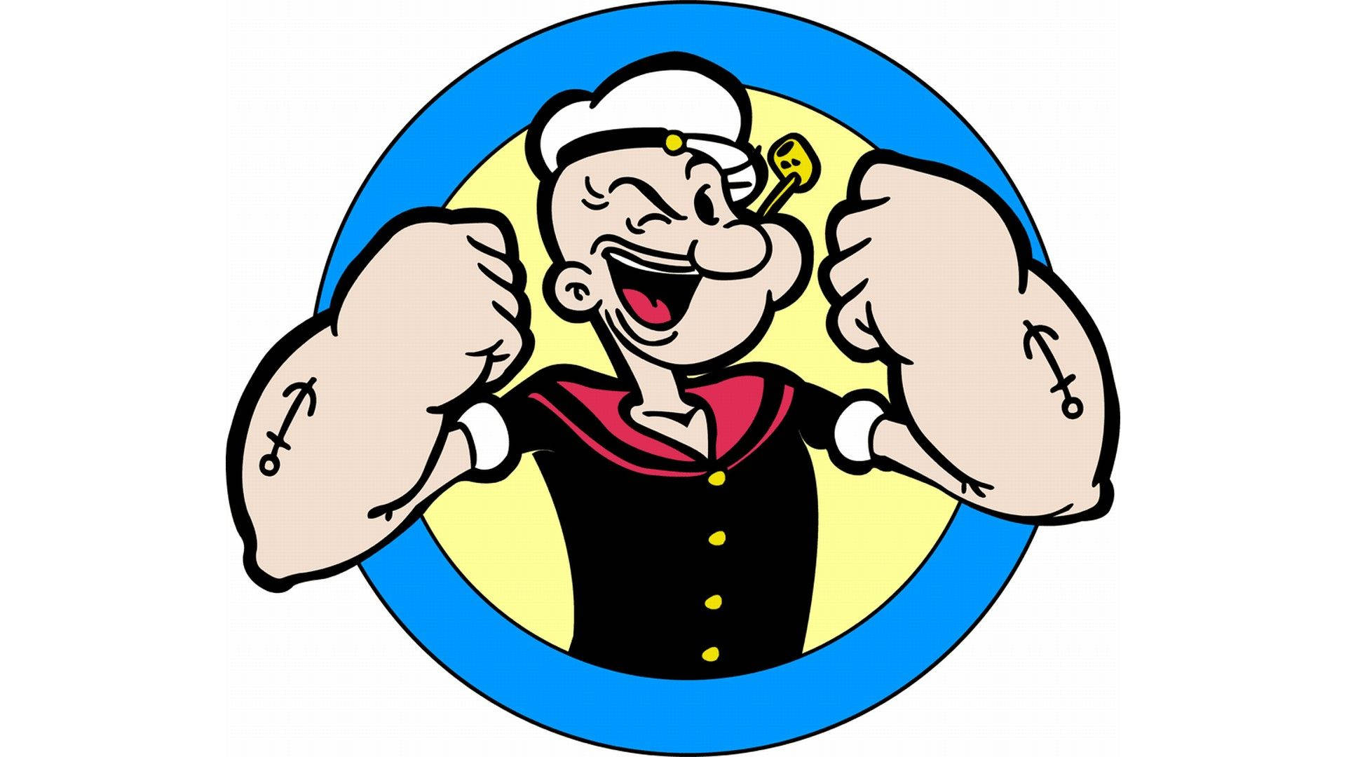 Happy And Strong Popeye Background