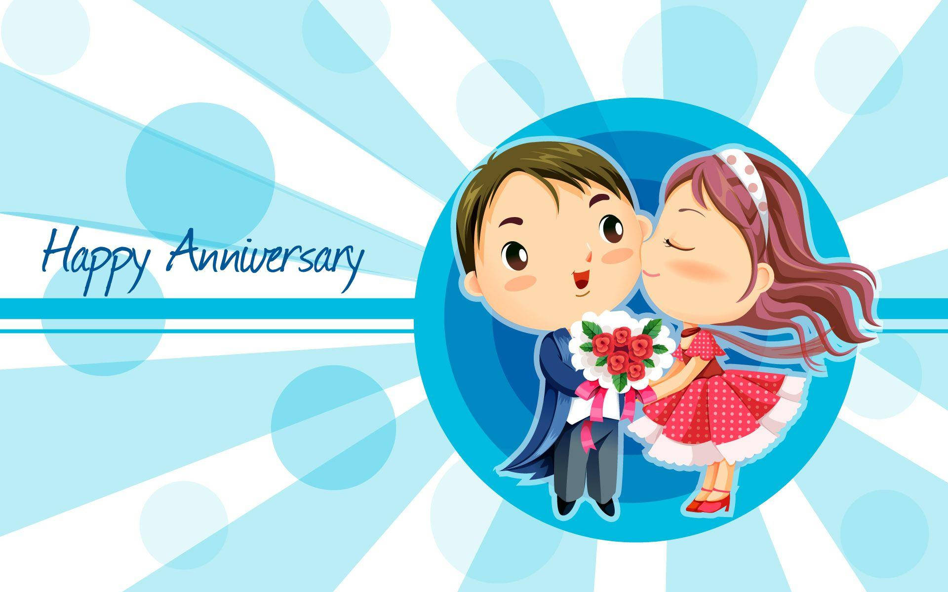 Happy Anniversary Couples Graphic Art Background