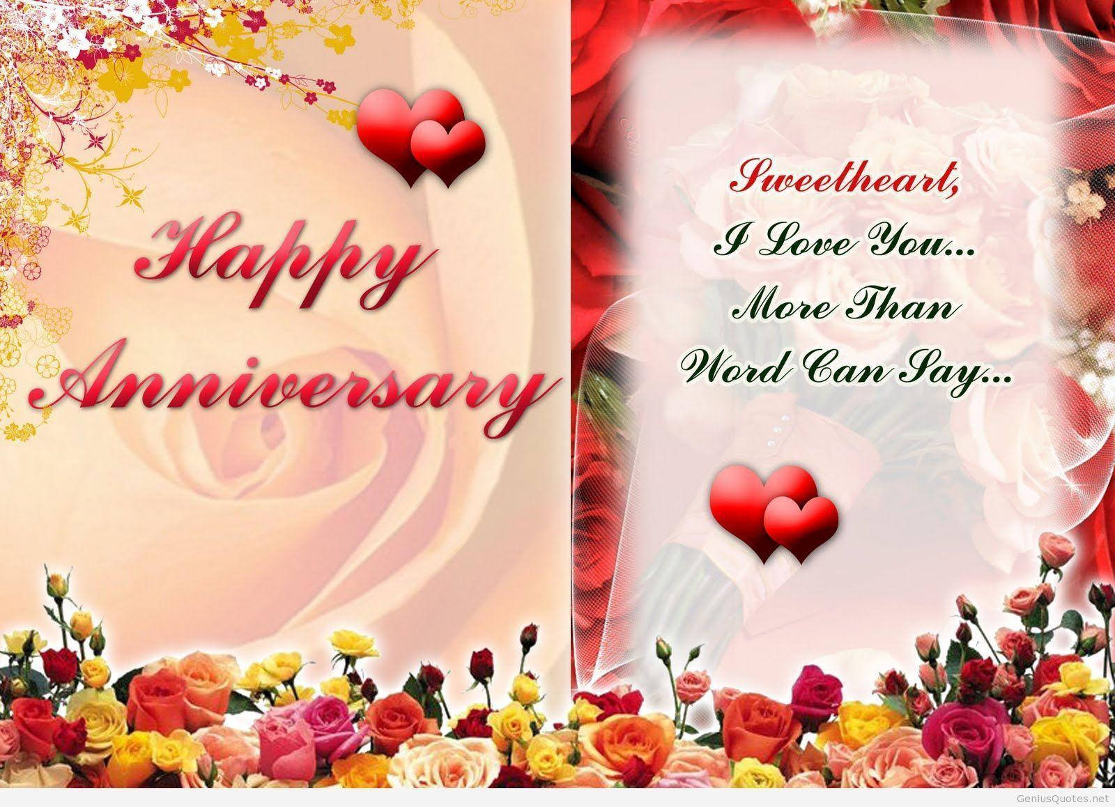 Happy Anniversary Floral Greeting Card Background
