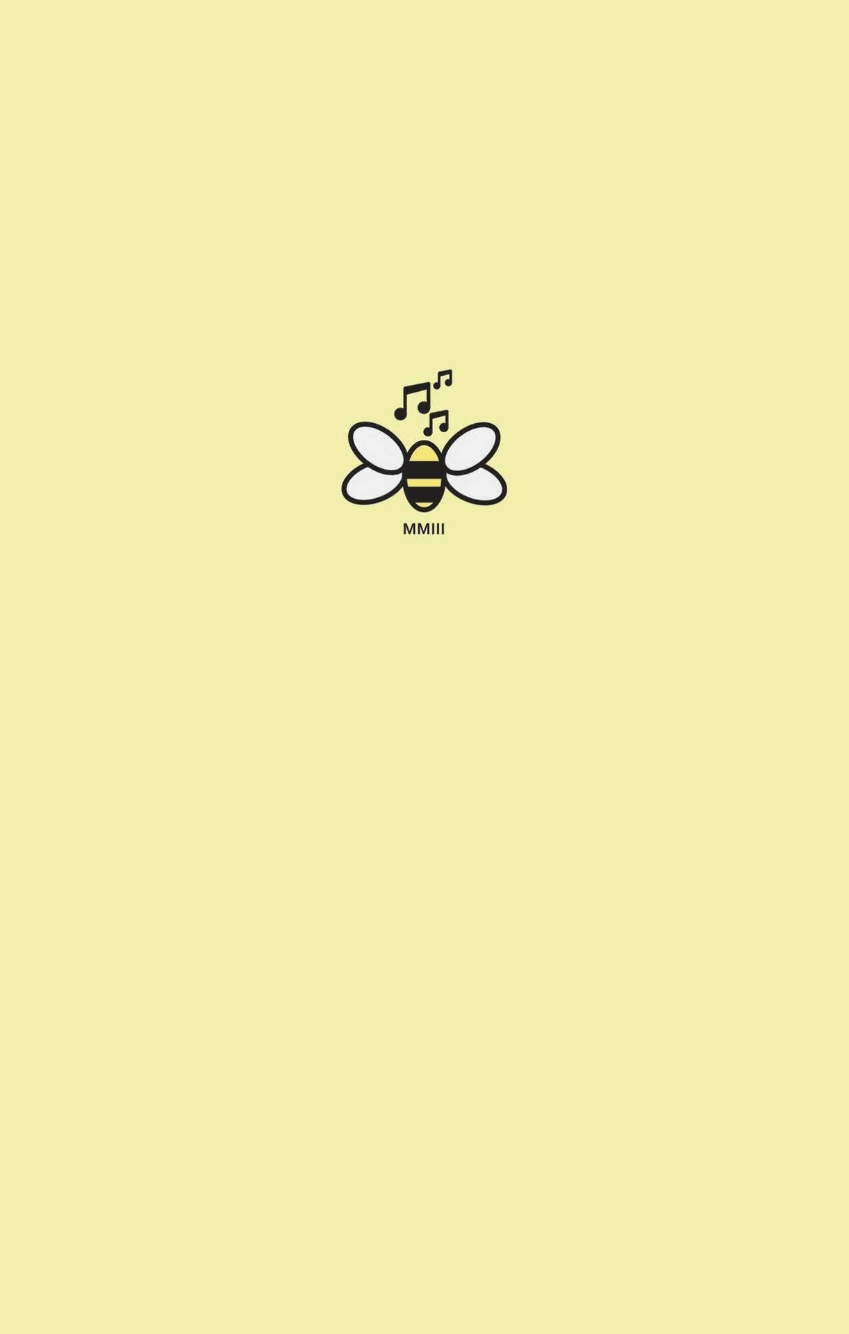 Happy Bee Cute Yellow Aesthetic Background