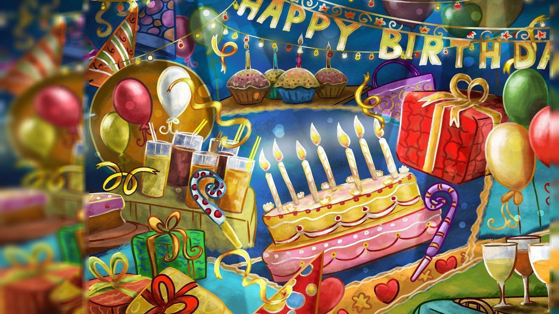 Happy Birthday Background Party Illustration