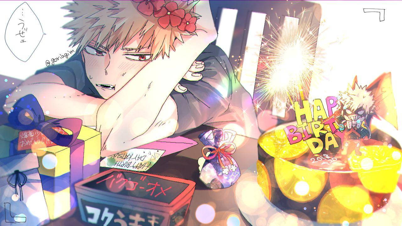 Happy Birthday Bakugou Background