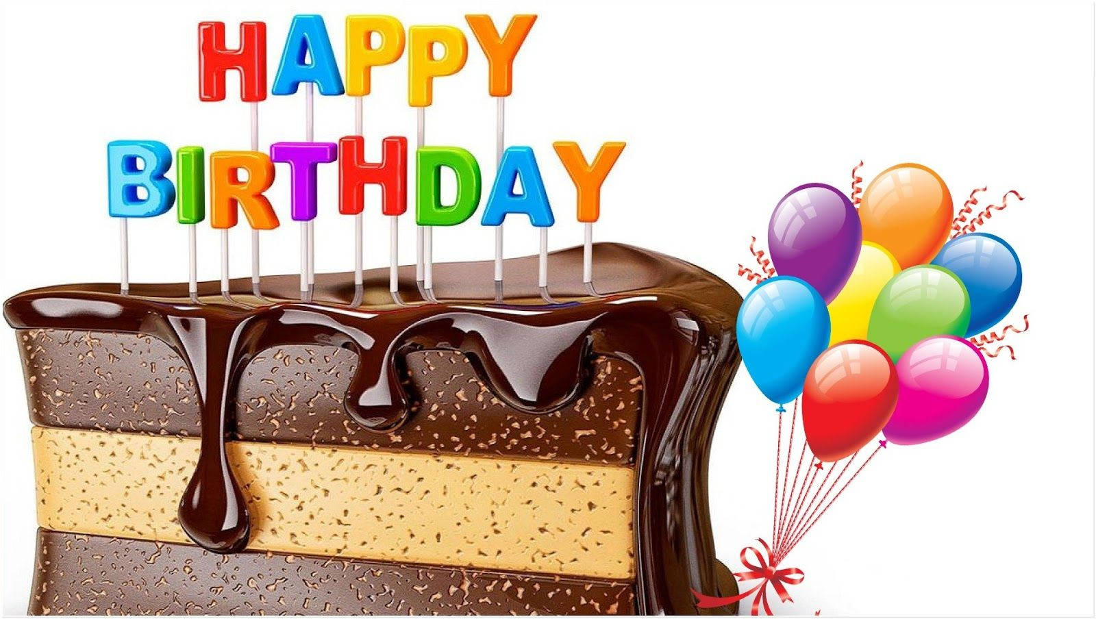 Happy Birthday Chocolate Cake Background